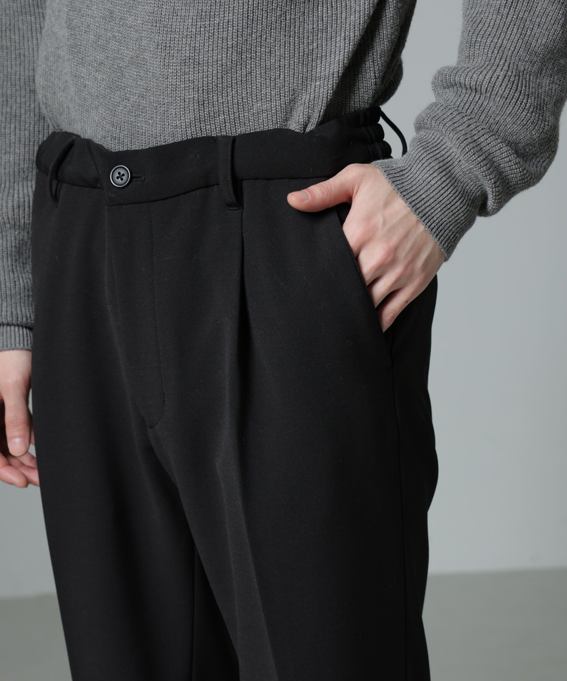 nano･universe「裏起毛ストレッチテーパード」|チノ|