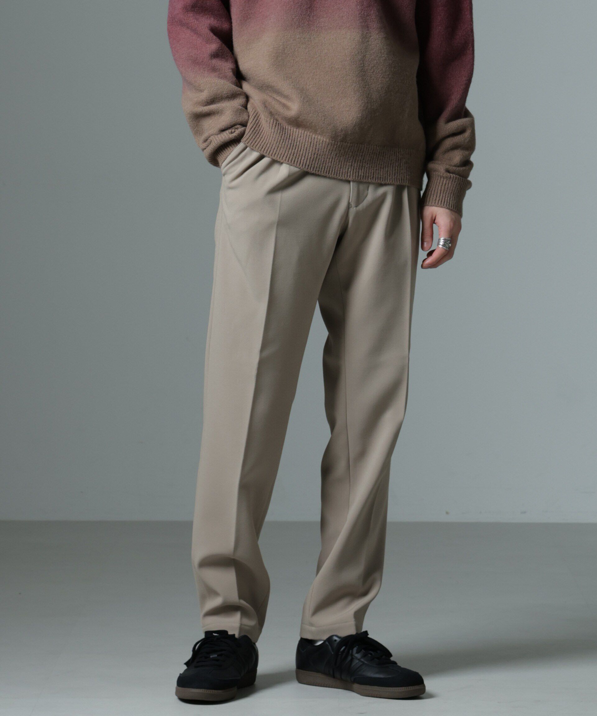 nano･universe「裏起毛ストレッチテーパード」|チノ|