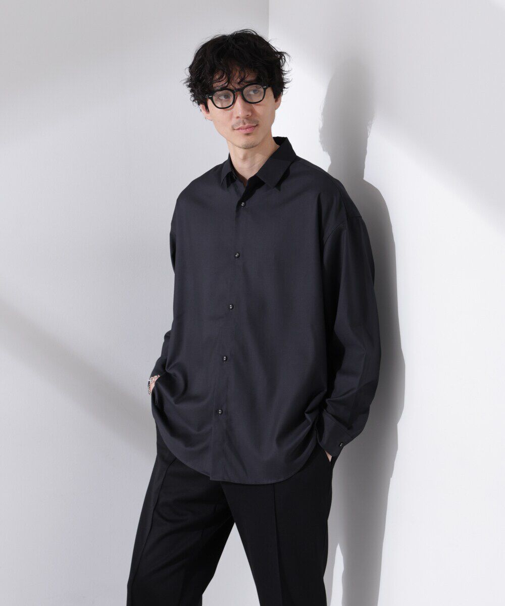 nano･universe「ビッグドレープシャツ 長袖」|シャツ・ブラウス|