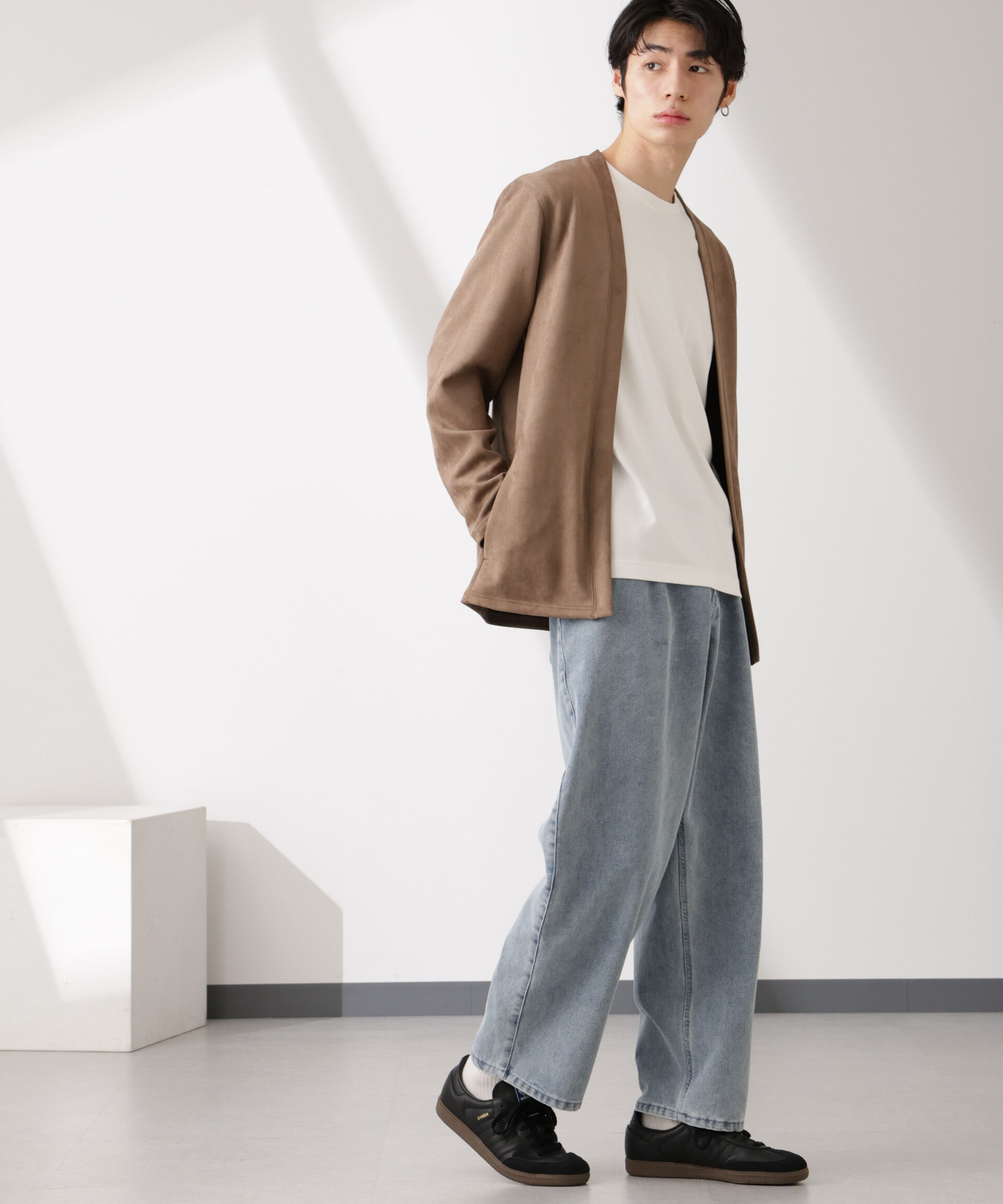 nano･universe「フェイクスエードトッパーカーディガン」|Tシャツ・カットソー|