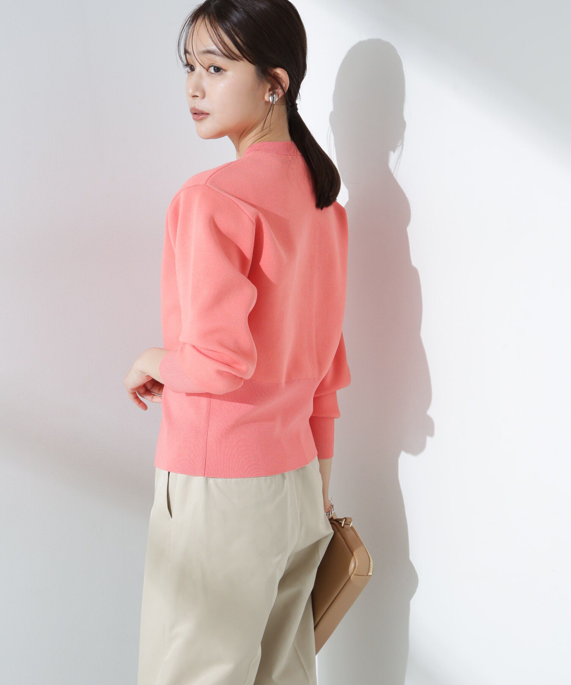 nano･universe「ダブルジャガードクルーネックニットカーディガン」|ニット・セーター|