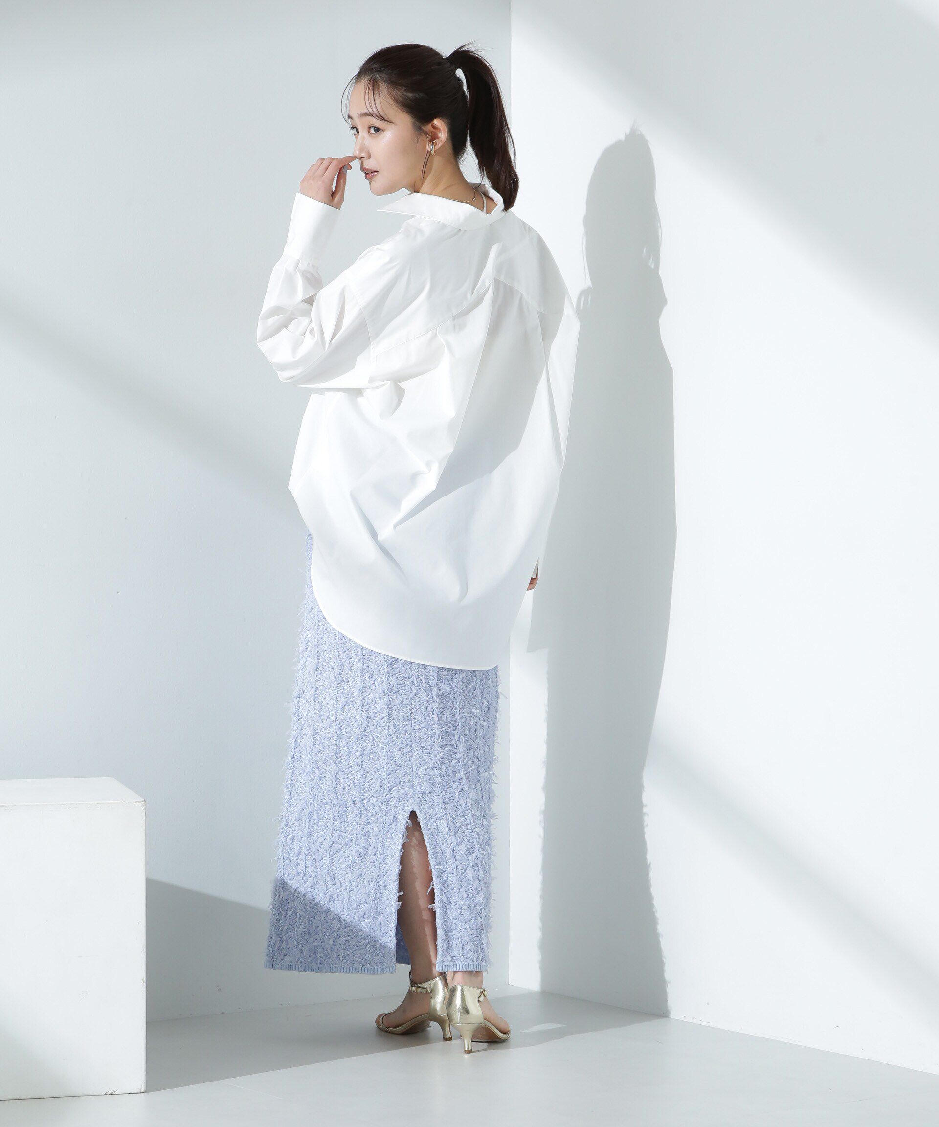 nano･universe「チュールモールニットスカート（セットアップ可）」|スカート|