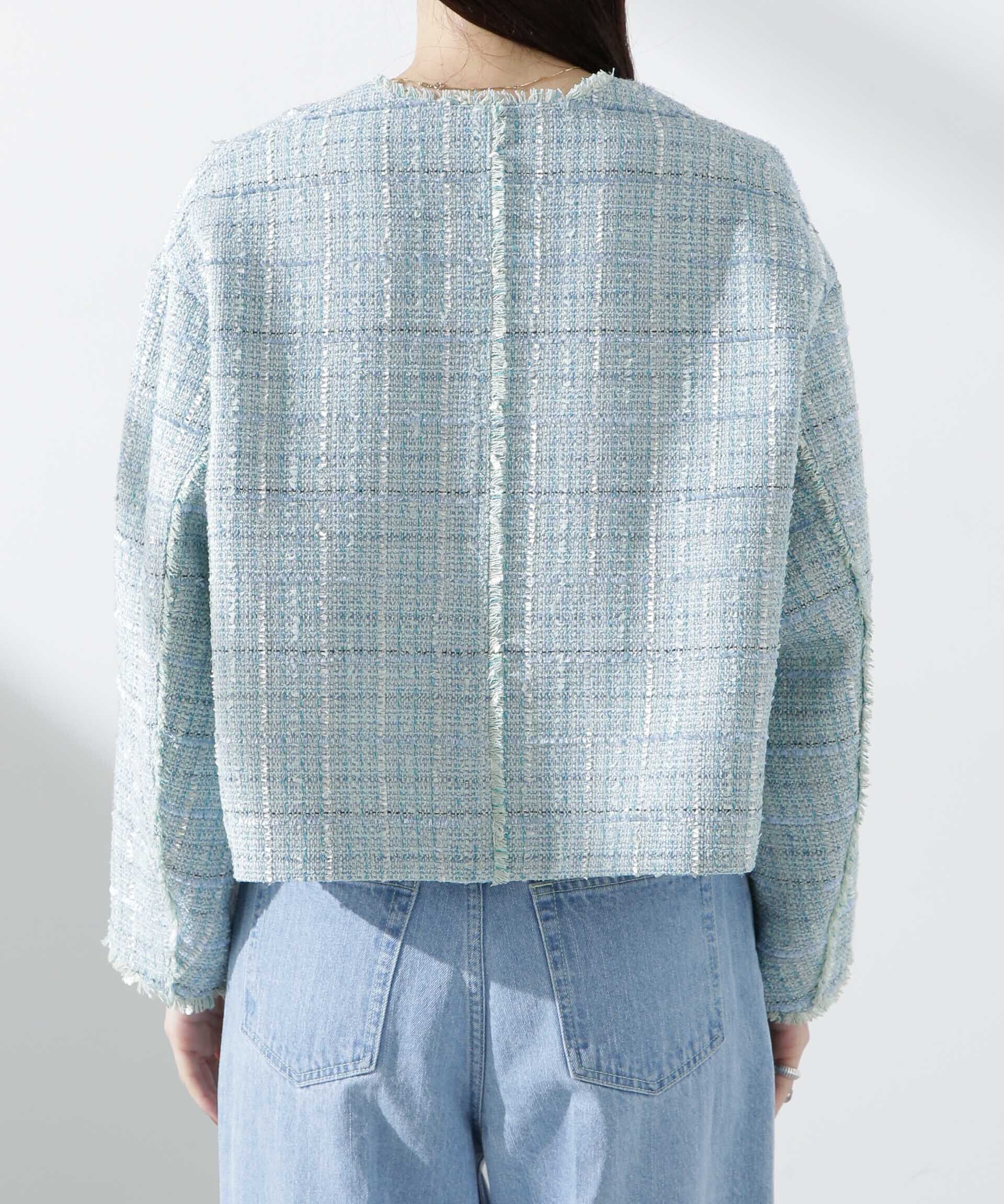 nano･universe「ツィードポケットショートジャケット」|テーラードジャケット|