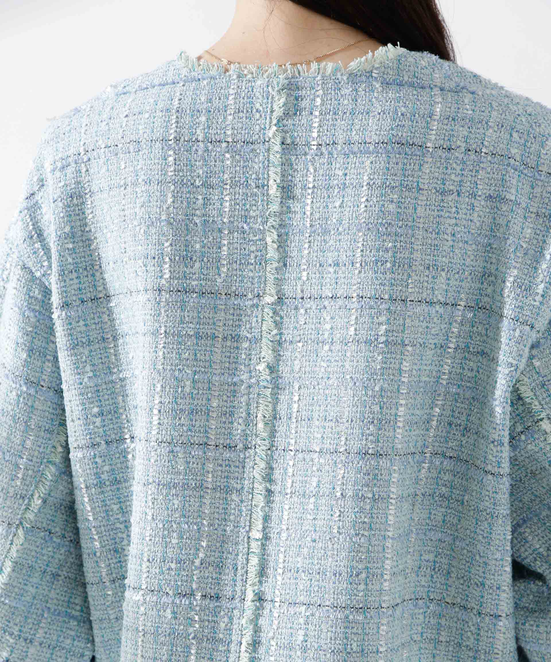 nano･universe「ツィードポケットショートジャケット」|テーラードジャケット|