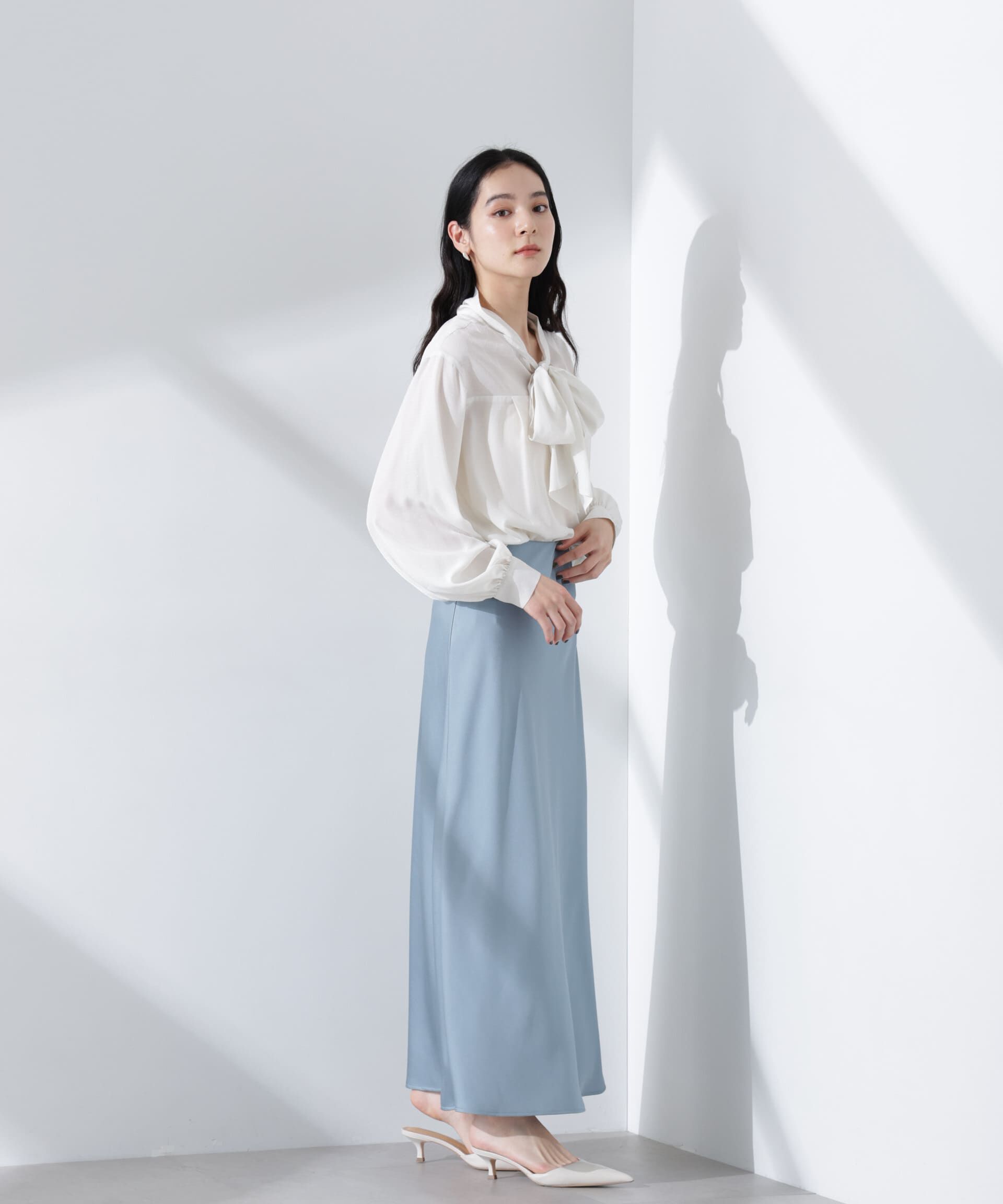 nano･universe「前後2WAYボウタイブラウス」|シャツ・ブラウス|