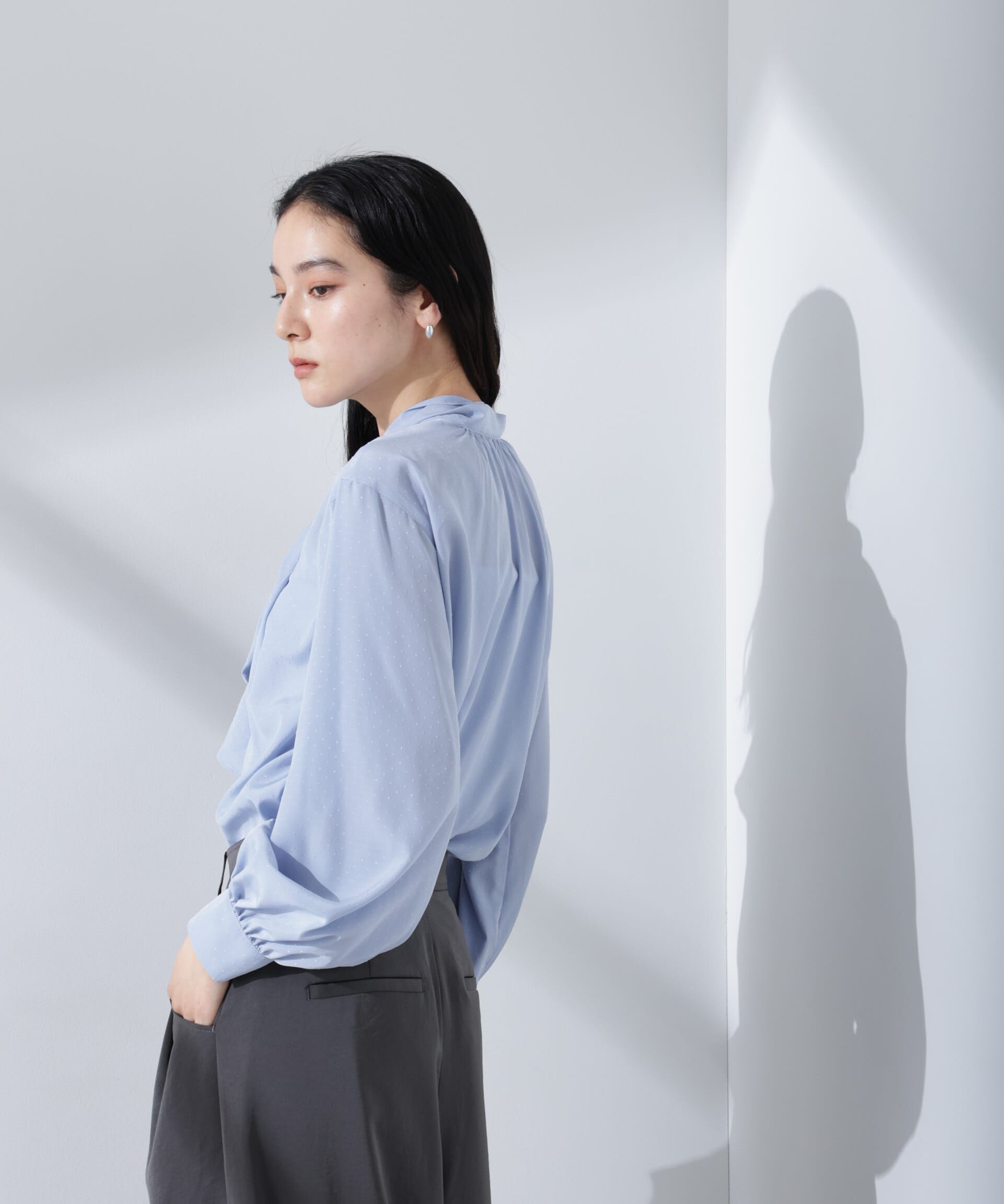 nano･universe「前後2WAYボウタイブラウス」|シャツ・ブラウス|