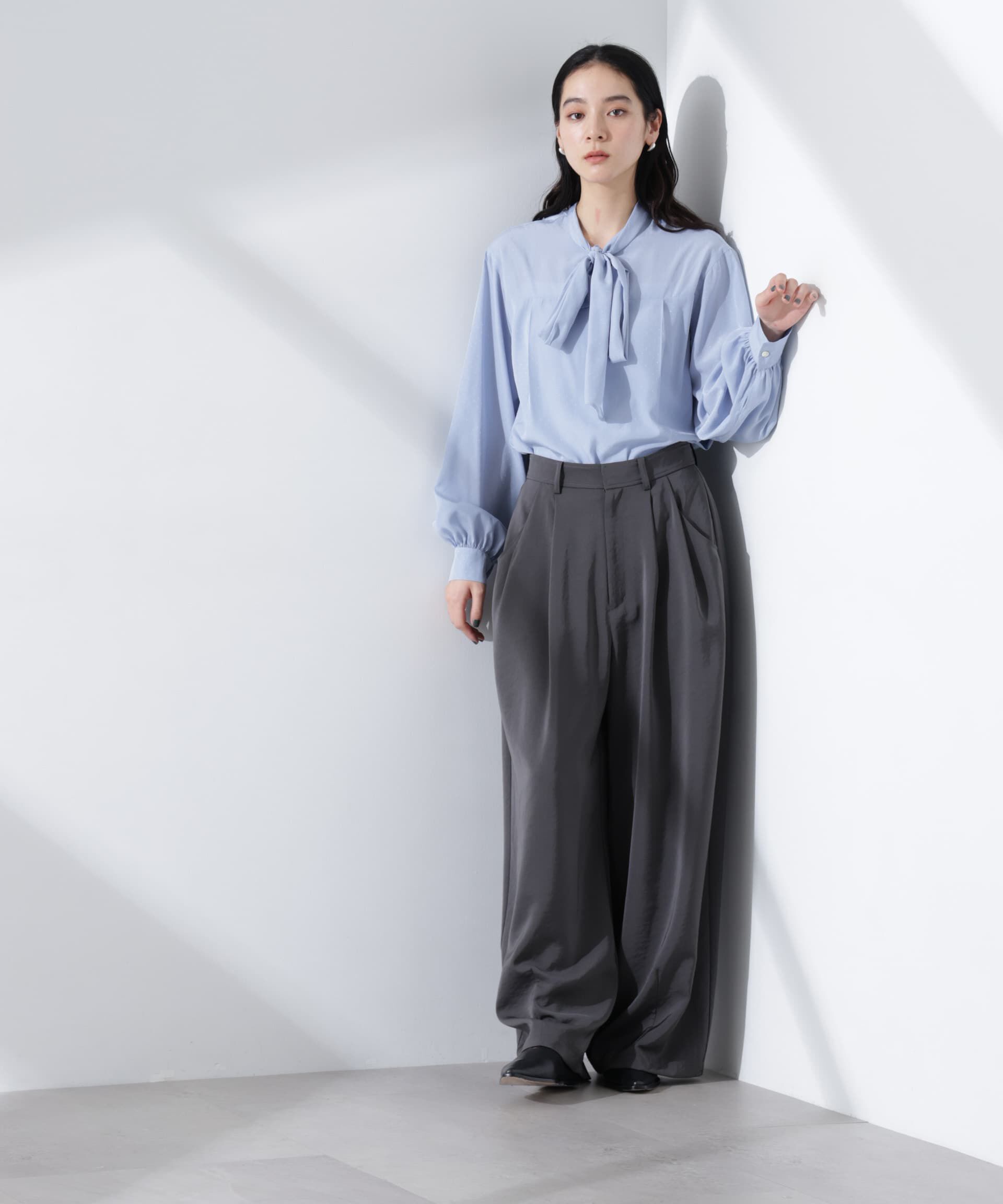 nano･universe「前後2WAYボウタイブラウス」|シャツ・ブラウス|