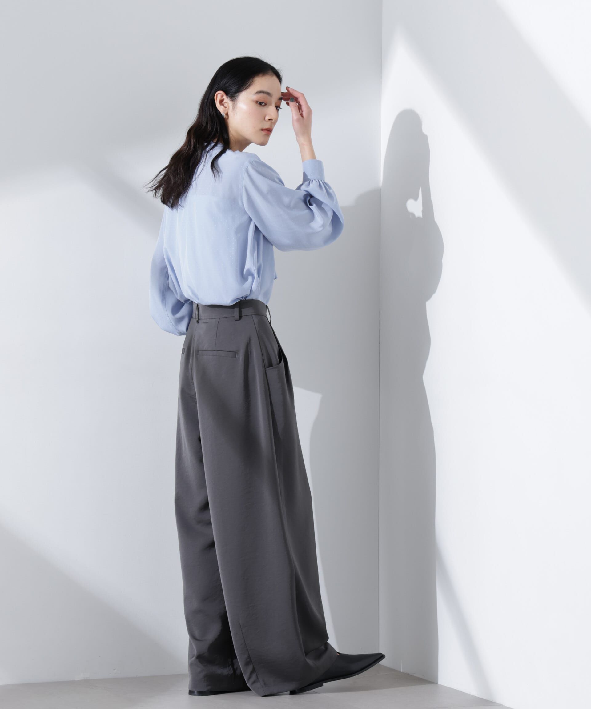 nano･universe「前後2WAYボウタイブラウス」|シャツ・ブラウス|