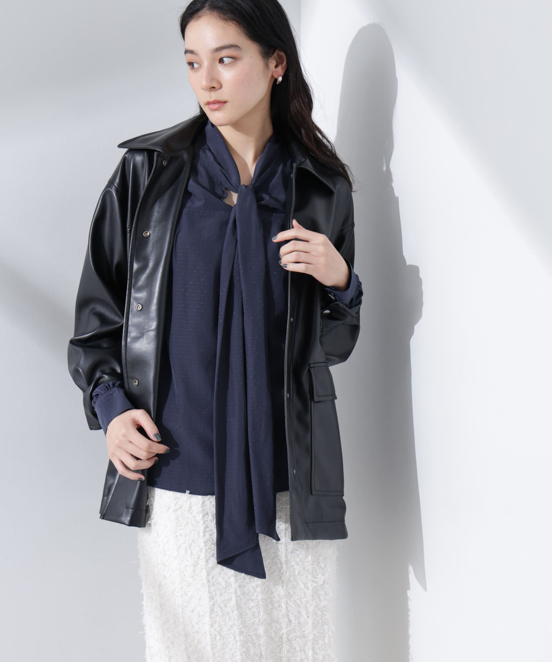 nano･universe「前後2WAYボウタイブラウス」|シャツ・ブラウス|