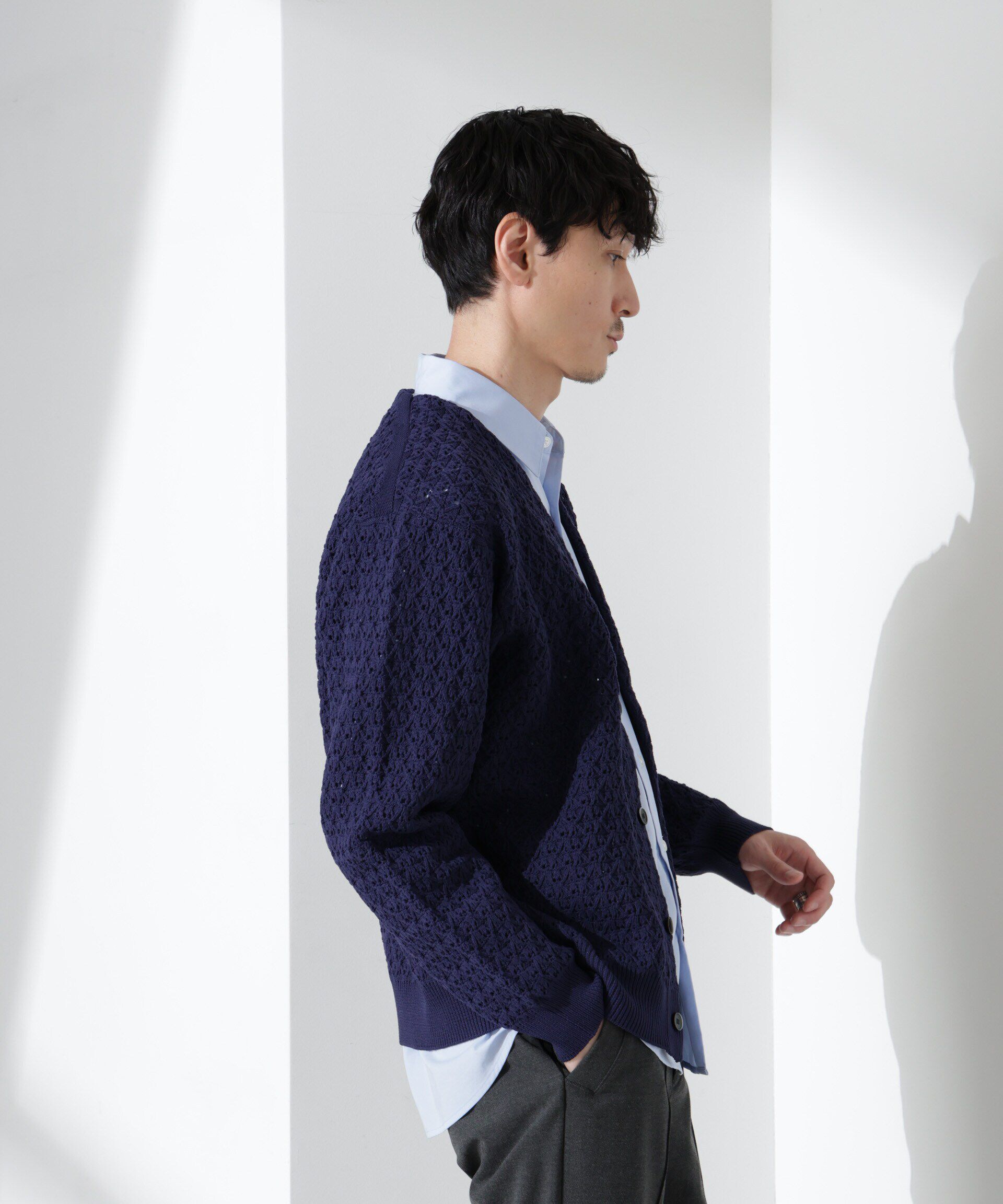 nano･universe「スポンディッシュ フライフロントカーディガン」|ニット・セーター|