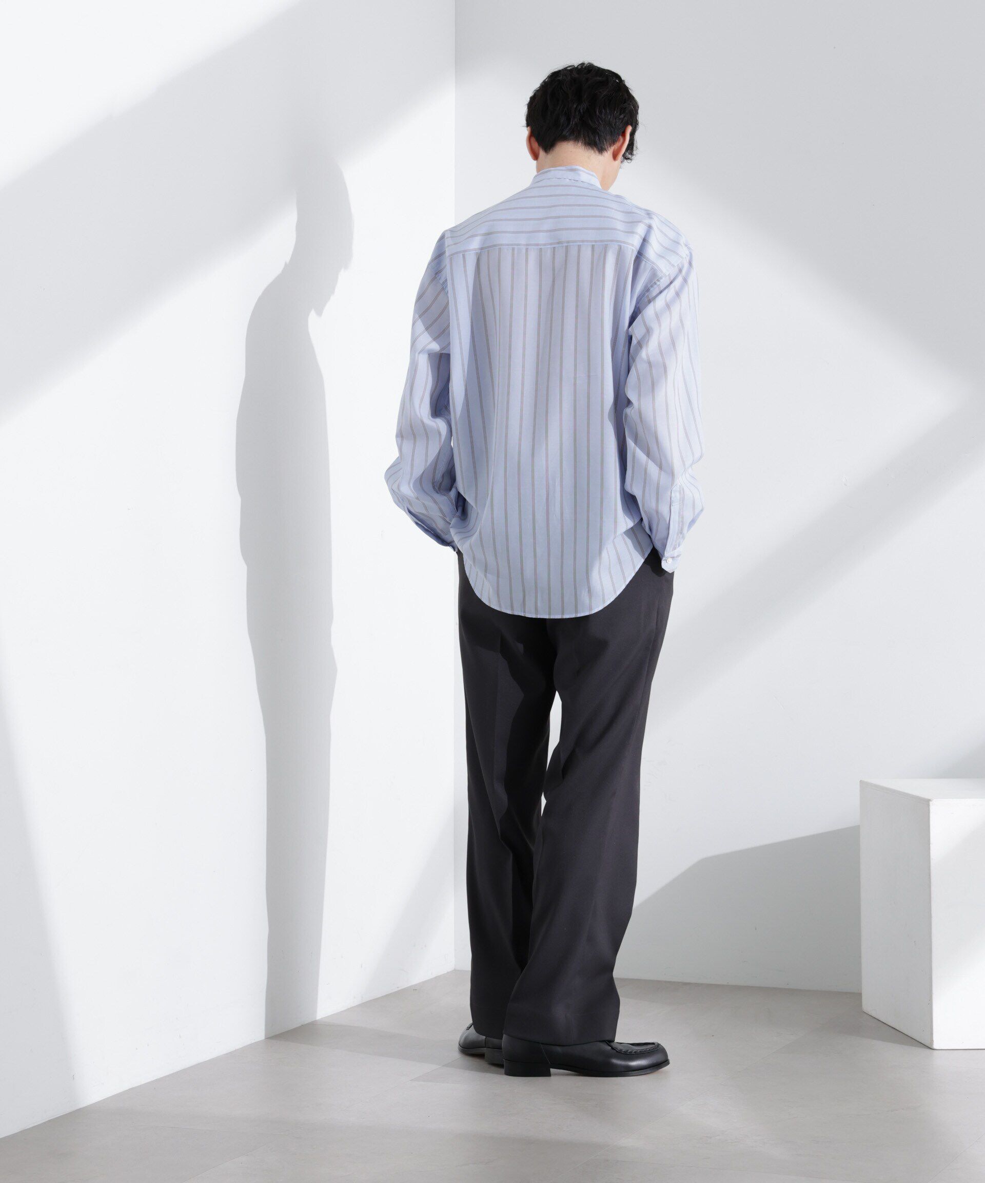 nano･universe「ドレープストレートスラックス（セットアップ可）」|チノ|