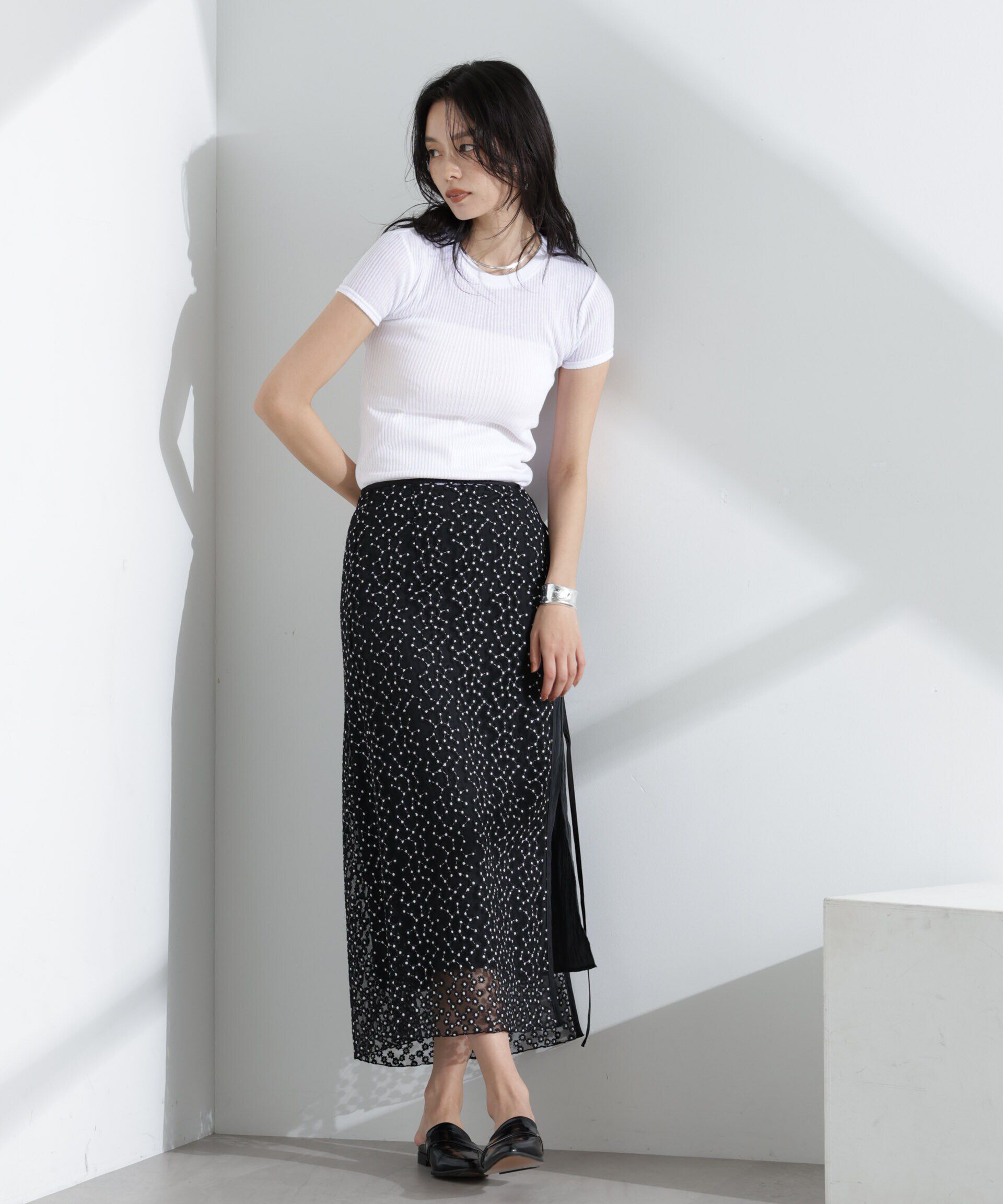 nano･universe「レースラップスカート」|スカート|