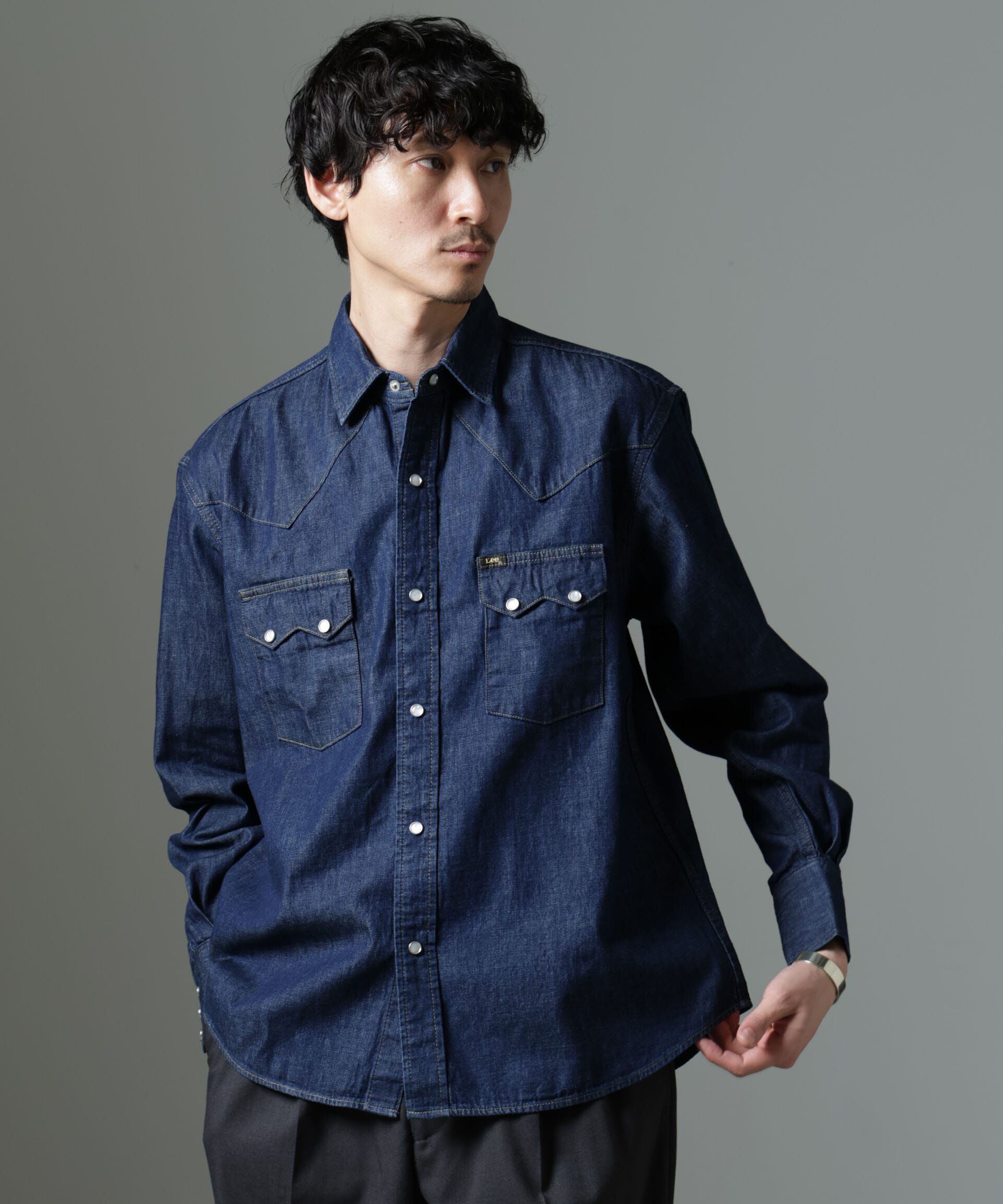 nano･universe「Lee/別注 Lee DENIM WESTERN SHIRT」|シャツ・ブラウス|