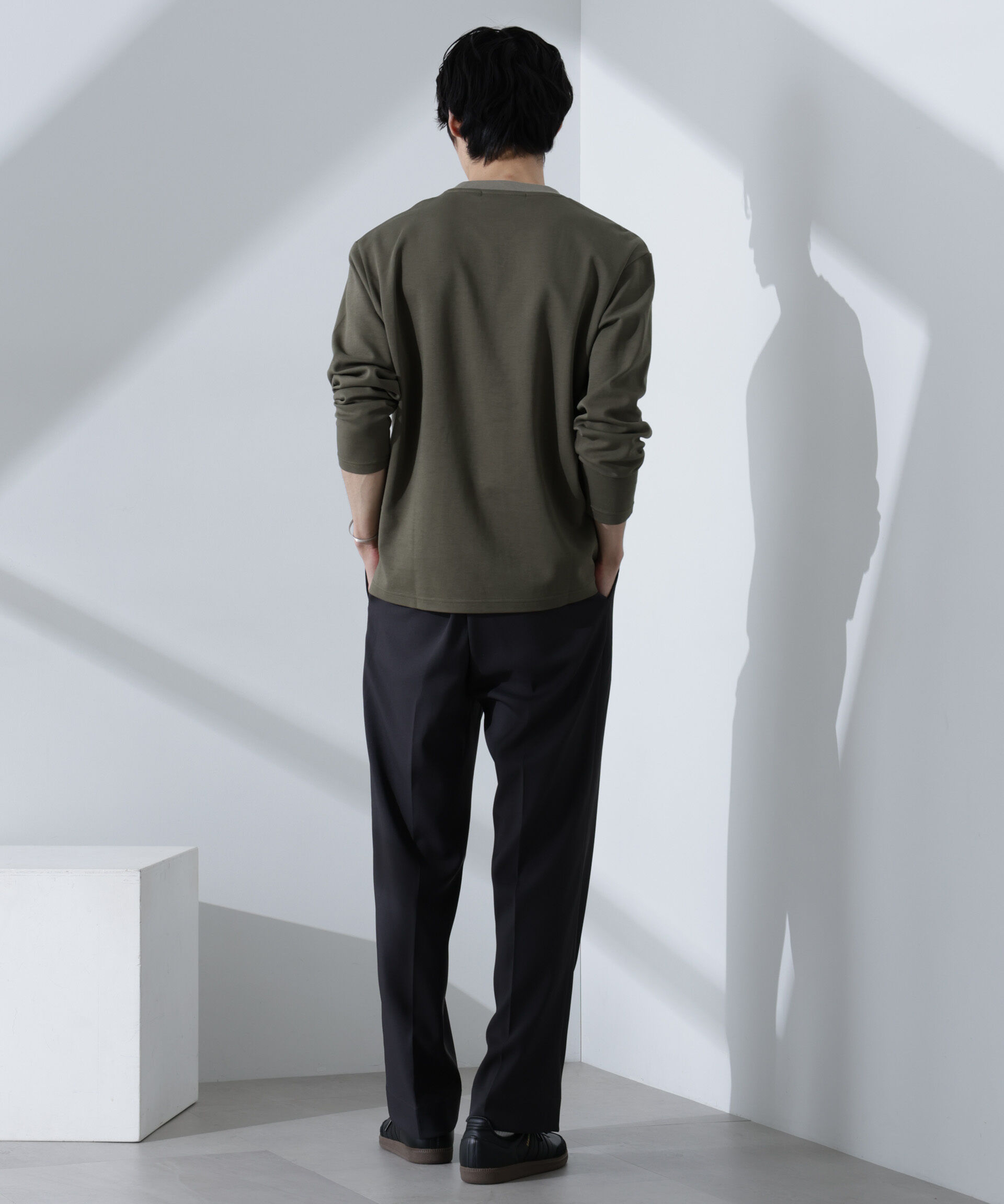 nano･universe「2トーンシルケットTシャツ 長袖」|Tシャツ・カットソー|