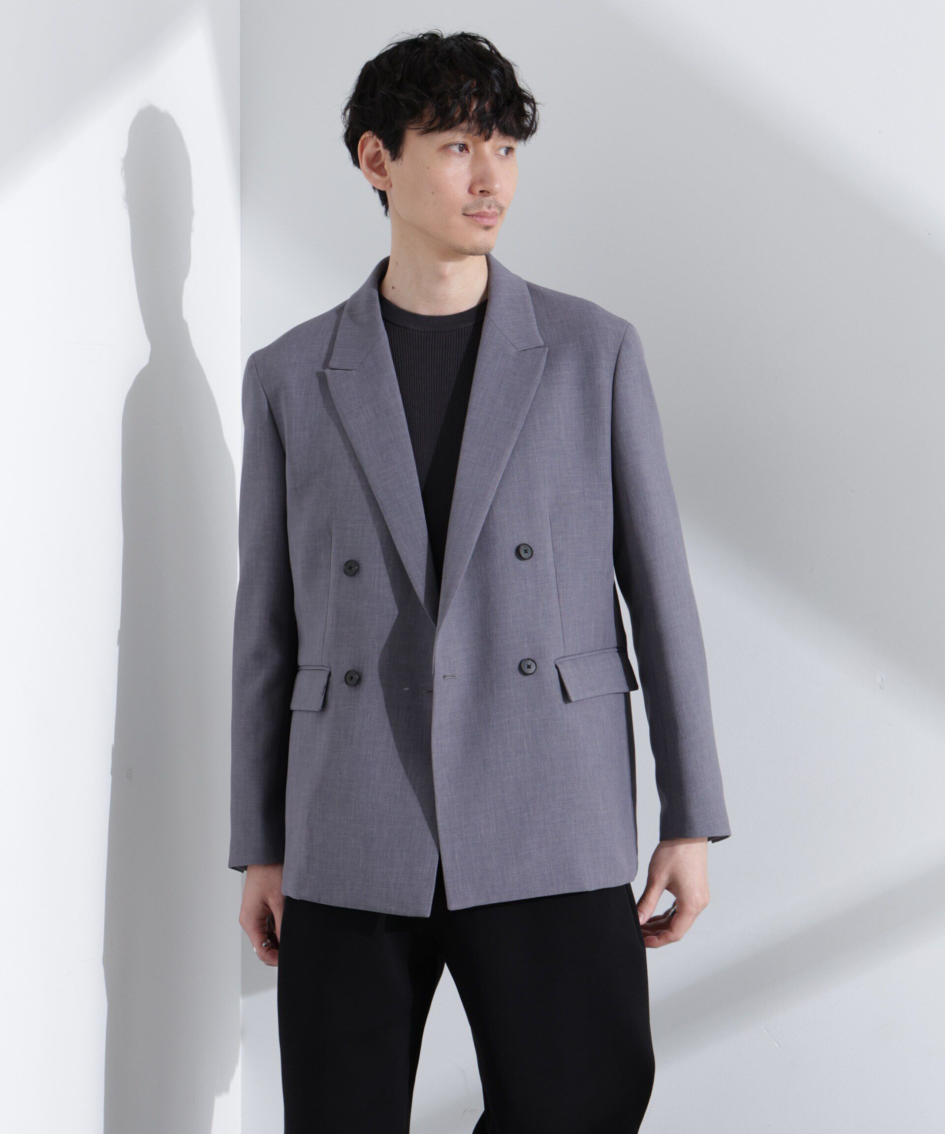 nano･universe「ReflaxR ダブルクロスウェザージャケット（セットアップ可）」|テーラードジャケット|