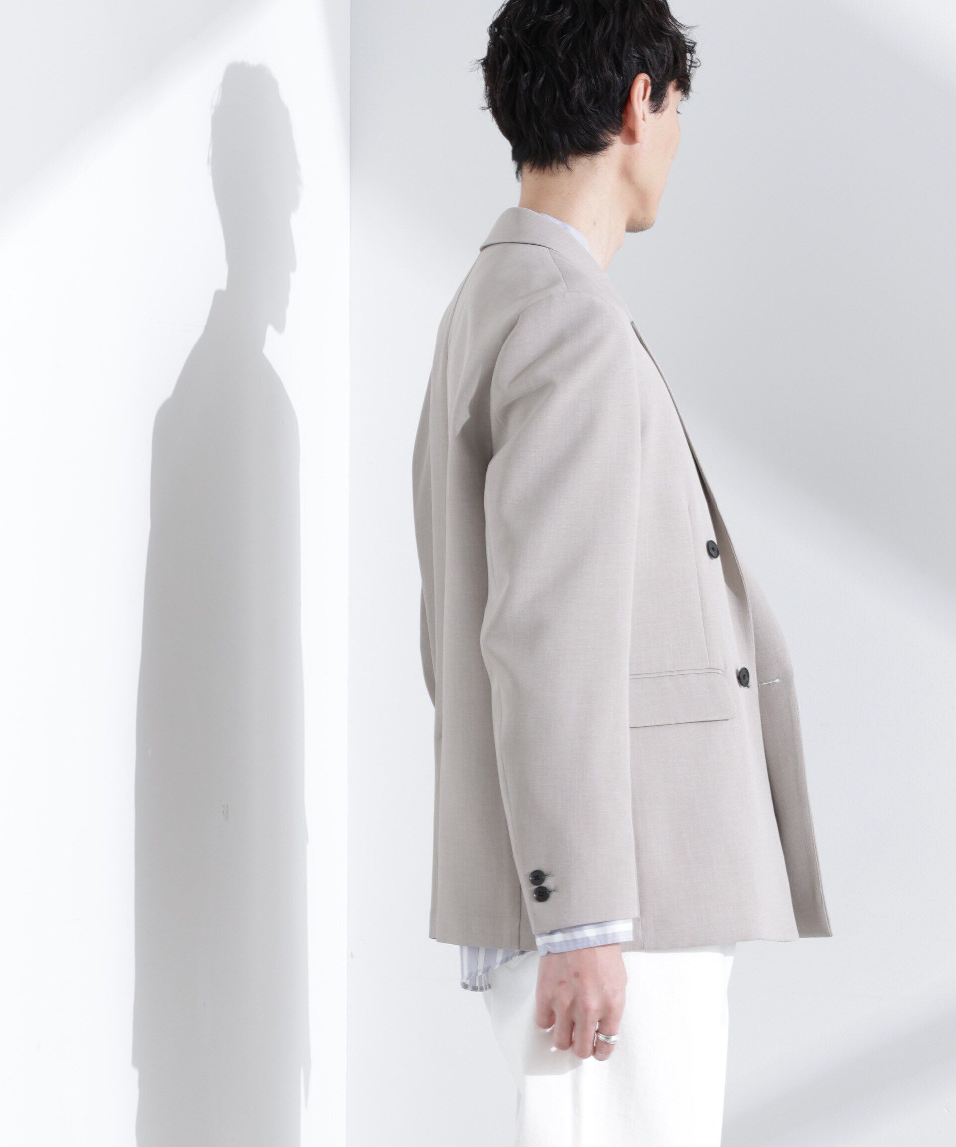 nano･universe「ReflaxR ダブルクロスウェザージャケット（セットアップ可）」|テーラードジャケット|