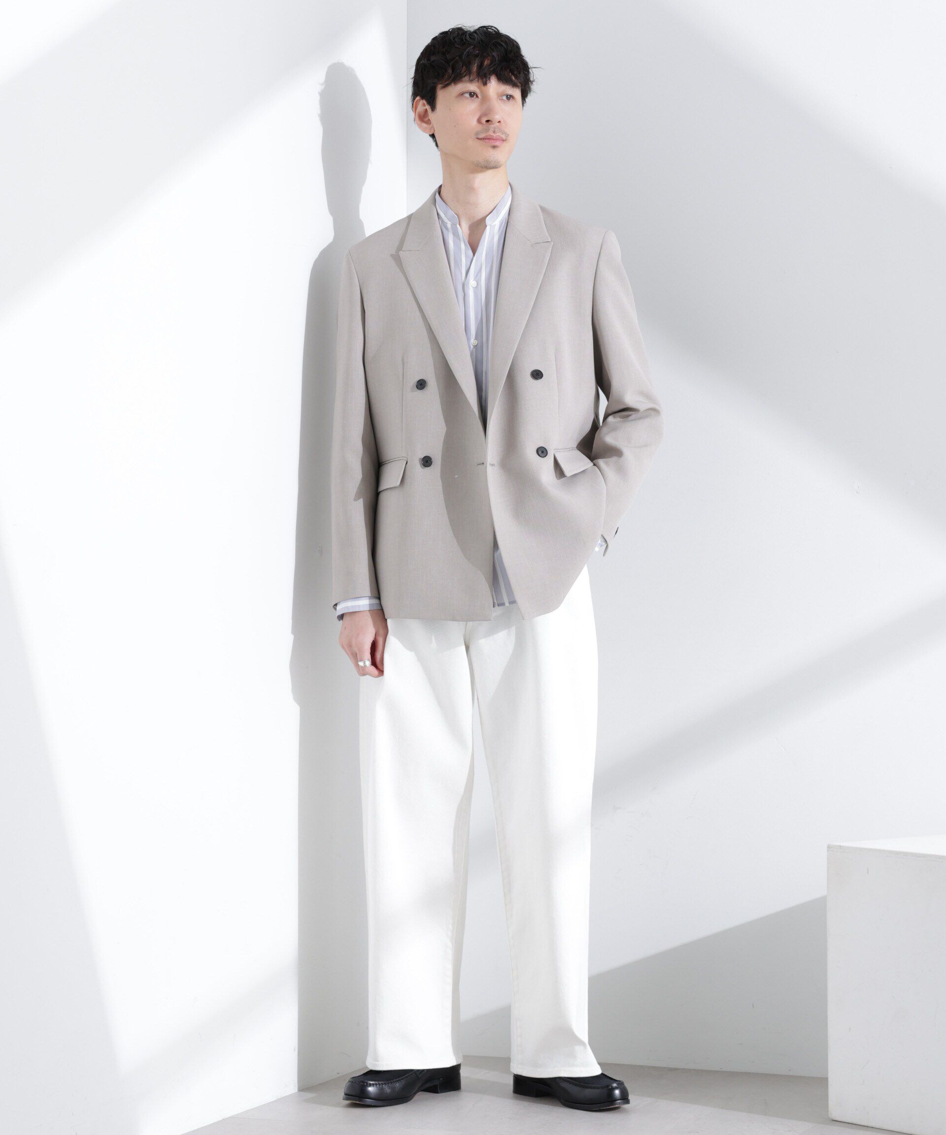 nano･universe「ReflaxR ダブルクロスウェザージャケット（セットアップ可）」|テーラードジャケット|