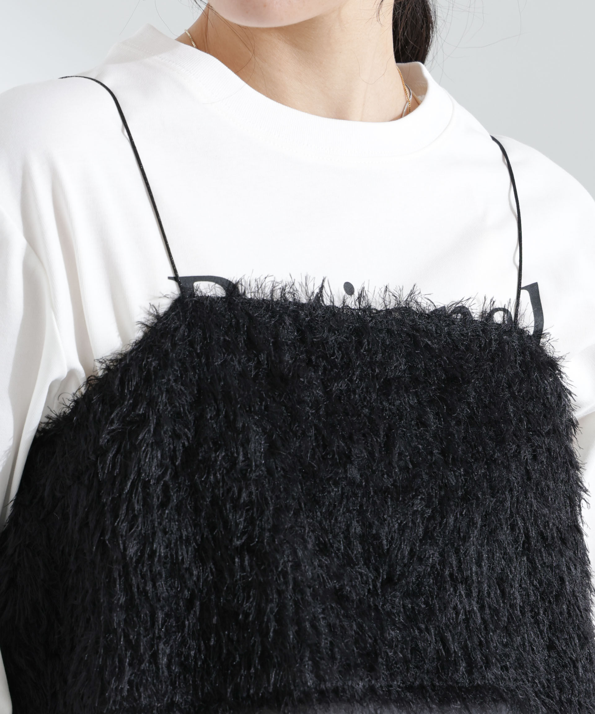 nano･universe「チュールフリンジキャミソールビスチェ(セットアップ可)」|シャツ・ブラウス|