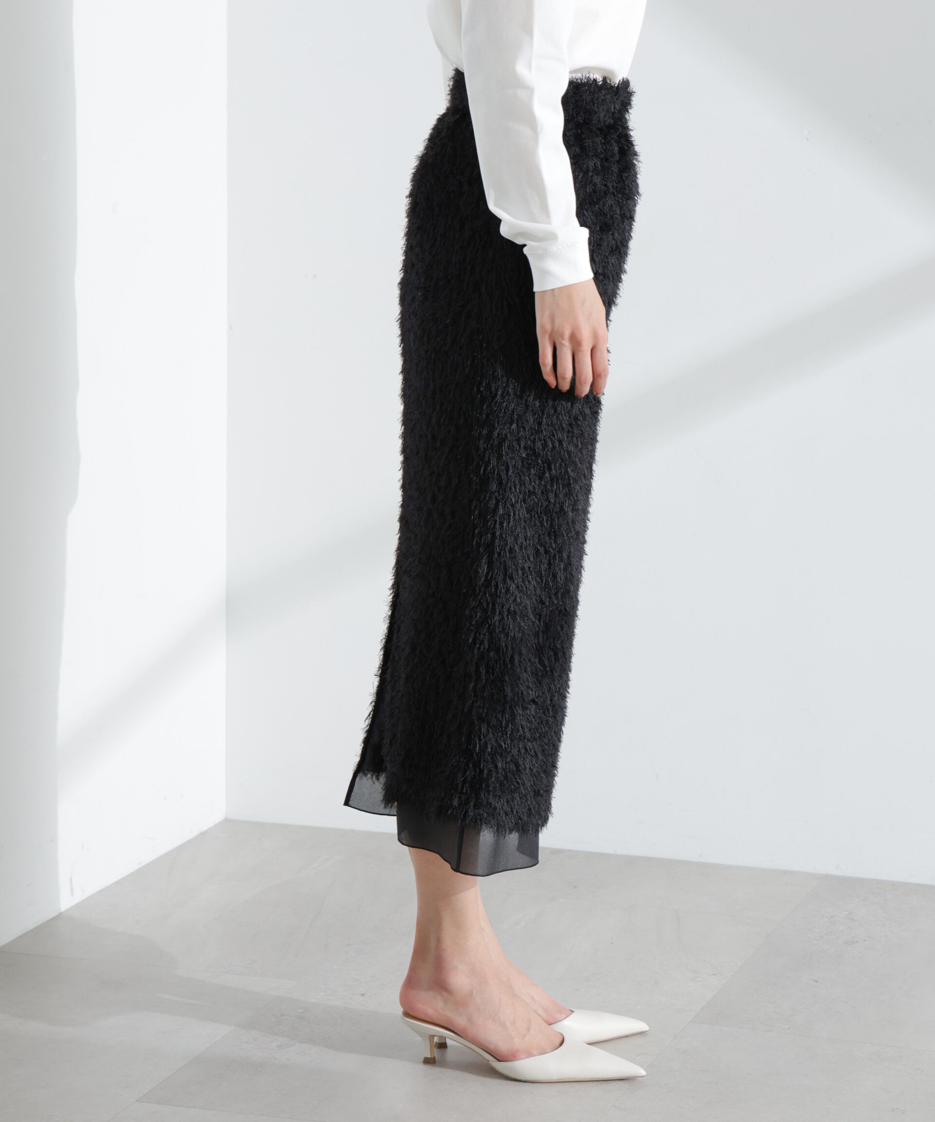 nano･universe「チュールフリンジスカート(セットアップ可)」|スカート|