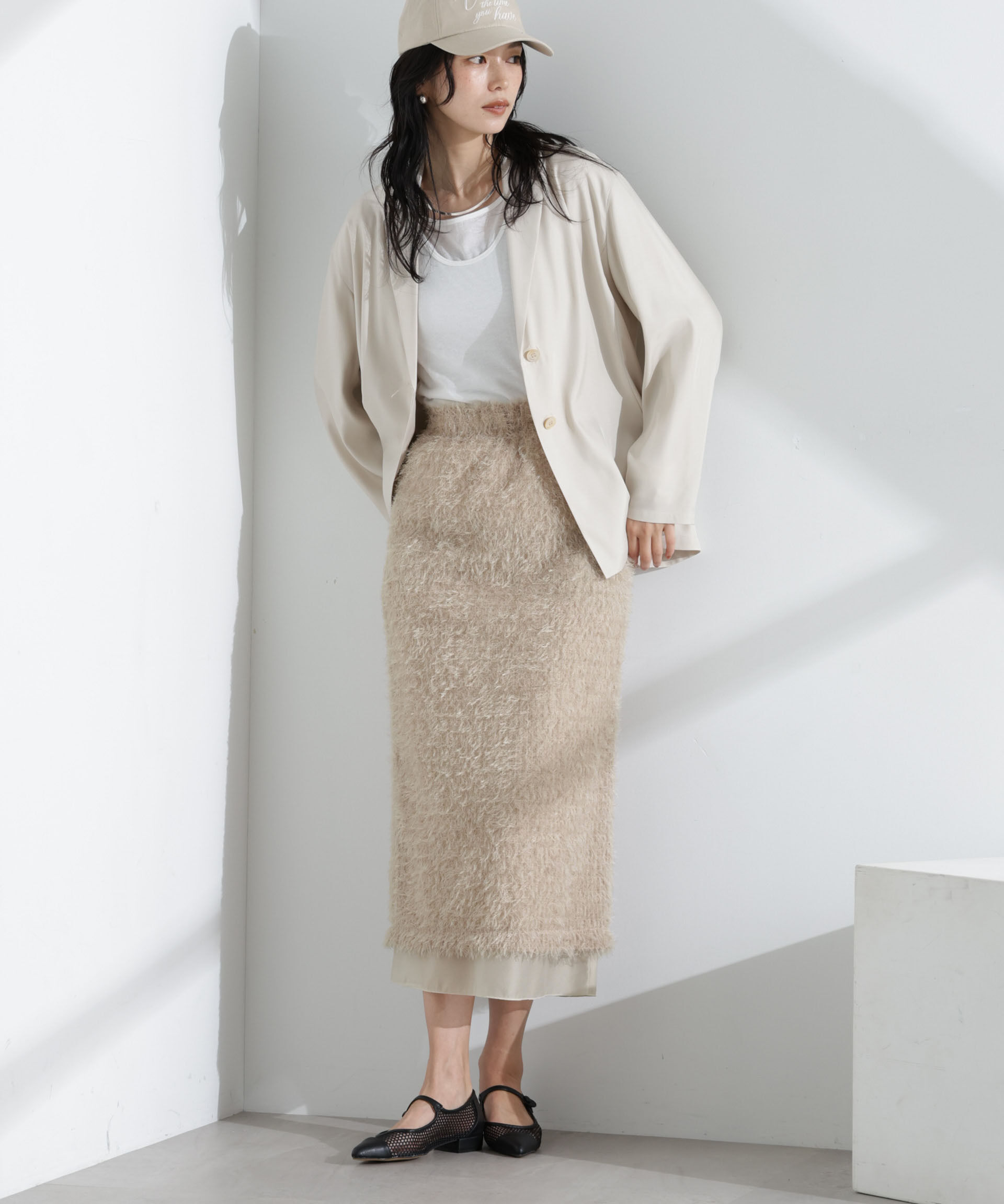 nano･universe「チュールフリンジスカート(セットアップ可)」|スカート|