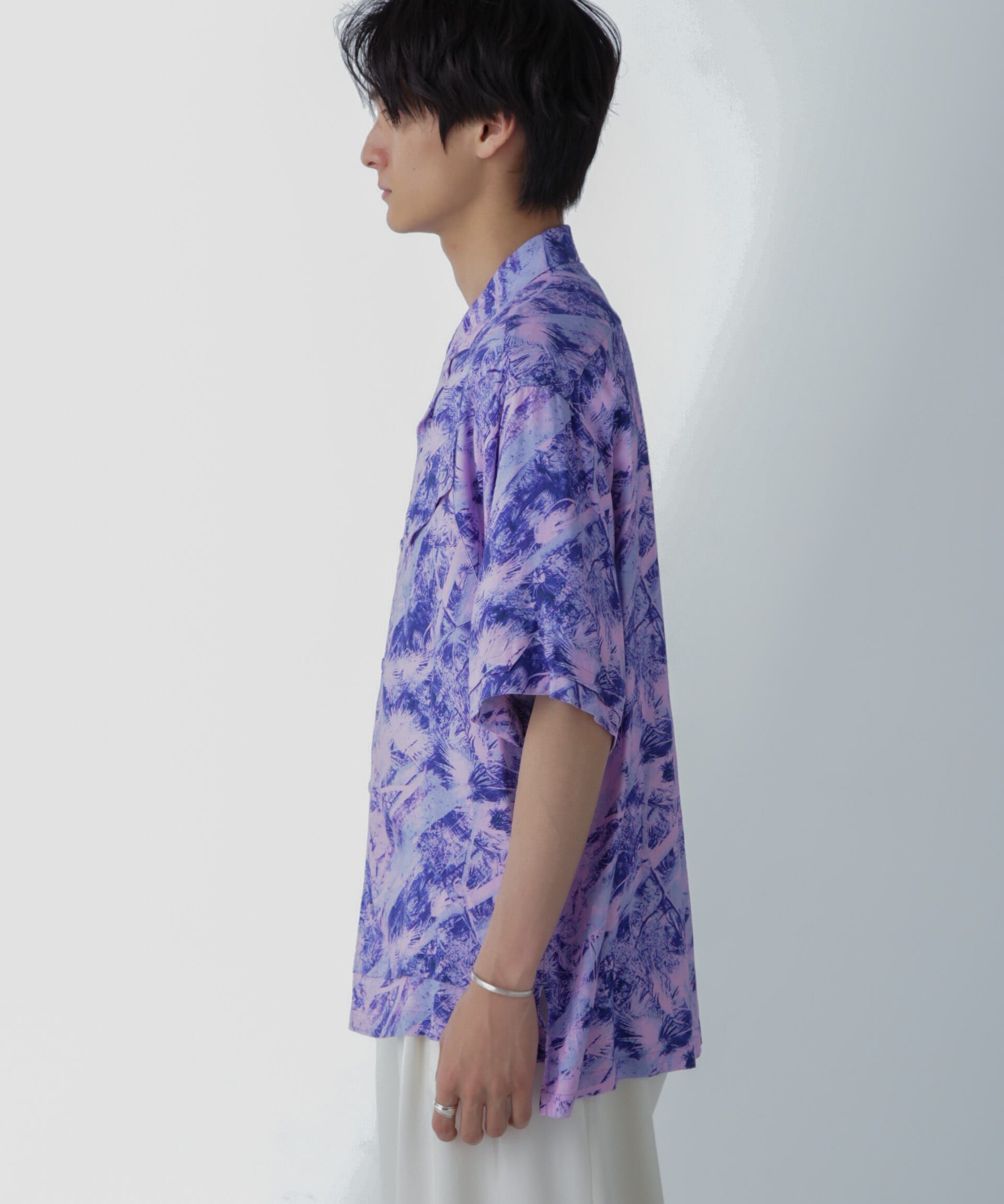 nano･universe「White Mountaineering/JUNGLE PATTERN OPEN COLLAR S/S」|シャツ・ブラウス|
