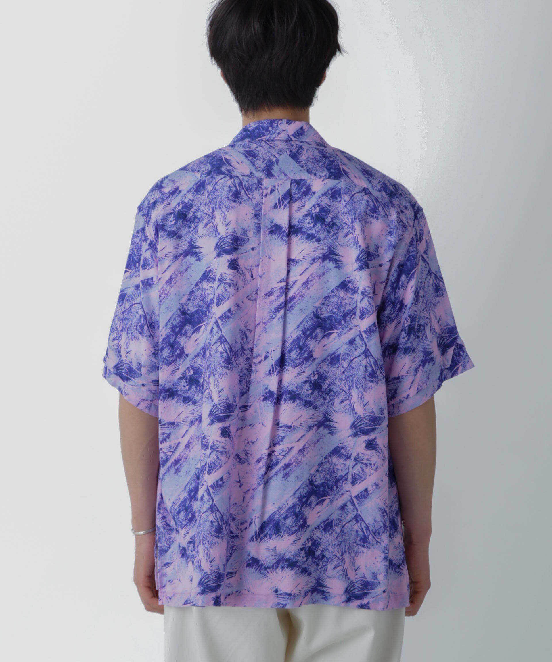 nano･universe「White Mountaineering/JUNGLE PATTERN OPEN COLLAR S/S」|シャツ・ブラウス|