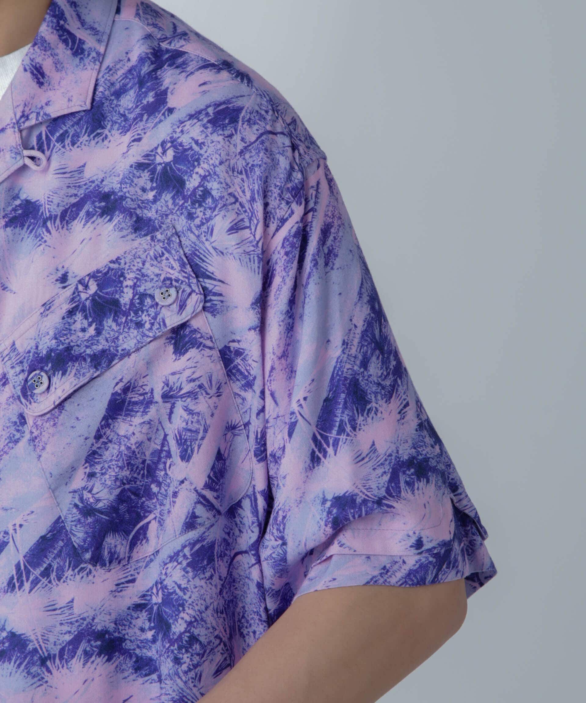 nano･universe「White Mountaineering/JUNGLE PATTERN OPEN COLLAR S/S」|シャツ・ブラウス|