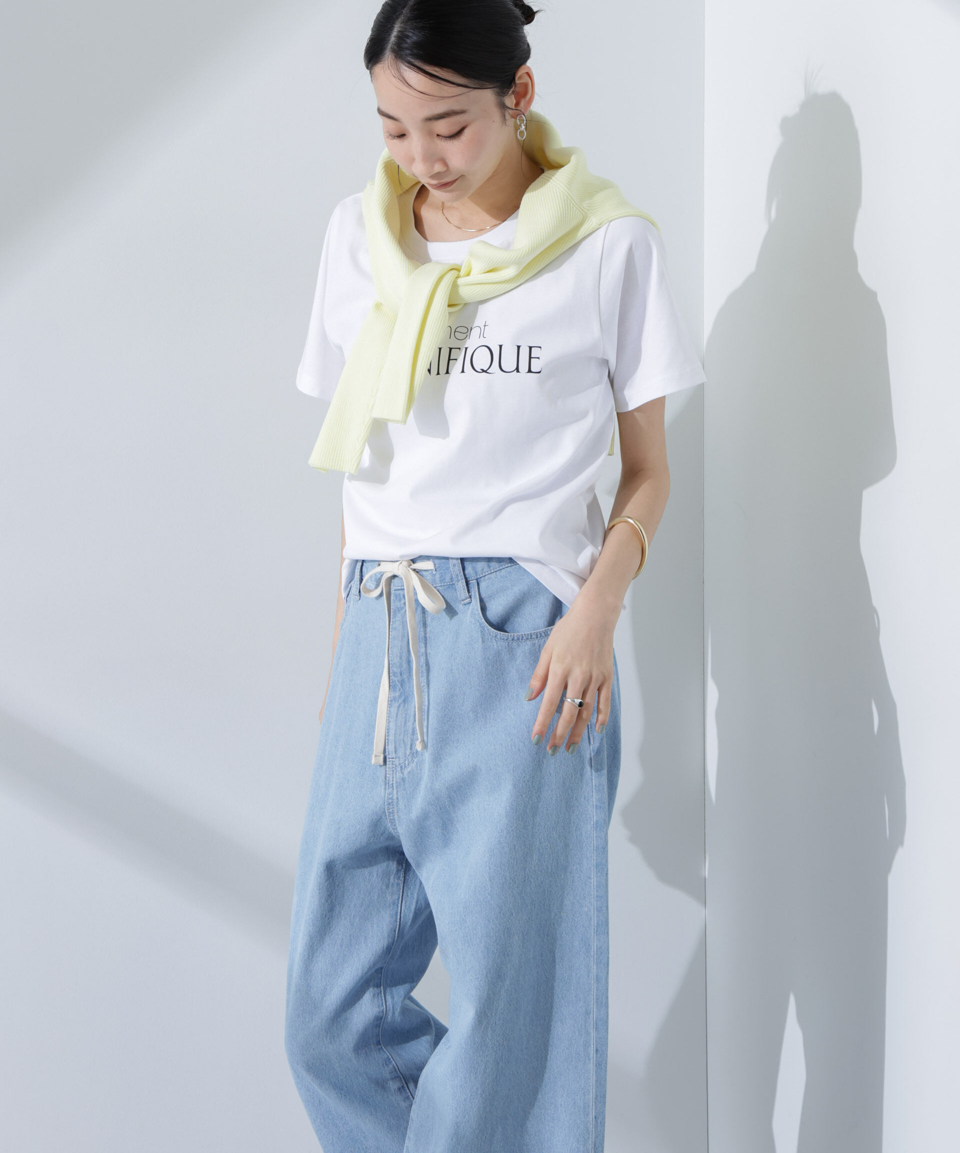 nano･universe「ロゴプリントTシャツ」|Tシャツ・カットソー|