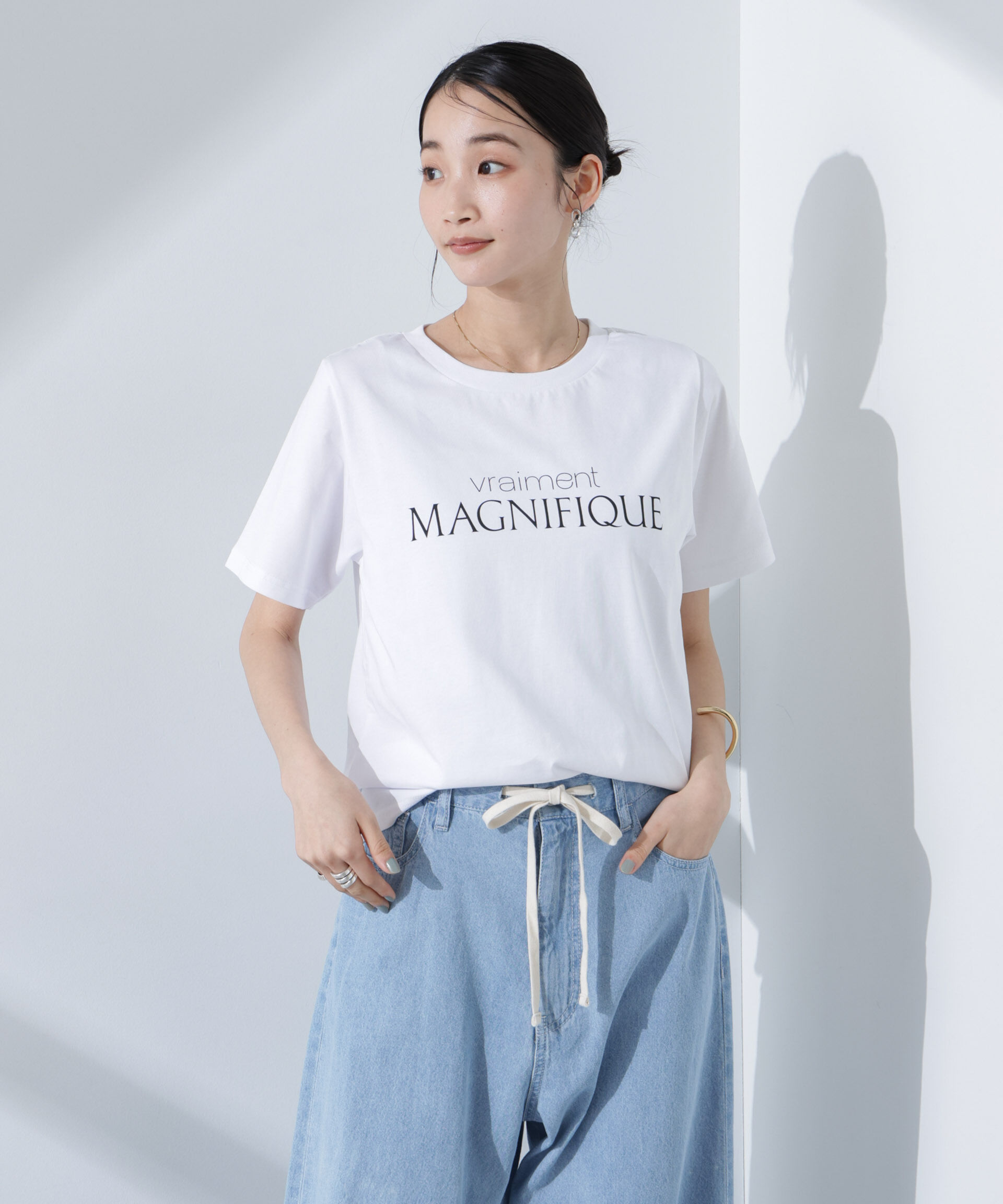 nano･universe「ロゴプリントTシャツ」|Tシャツ・カットソー|