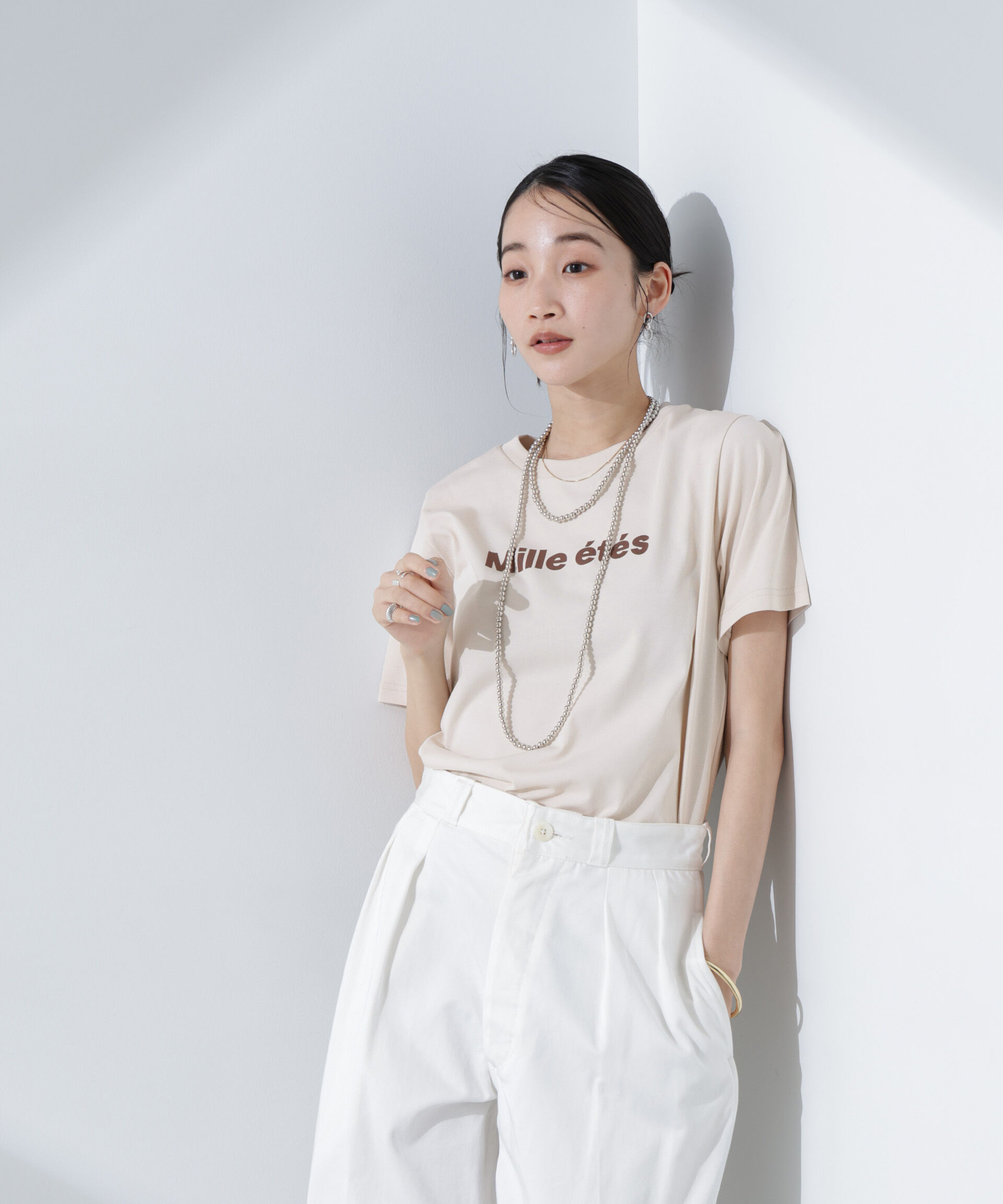 nano･universe「ロゴプリントTシャツ」|Tシャツ・カットソー|