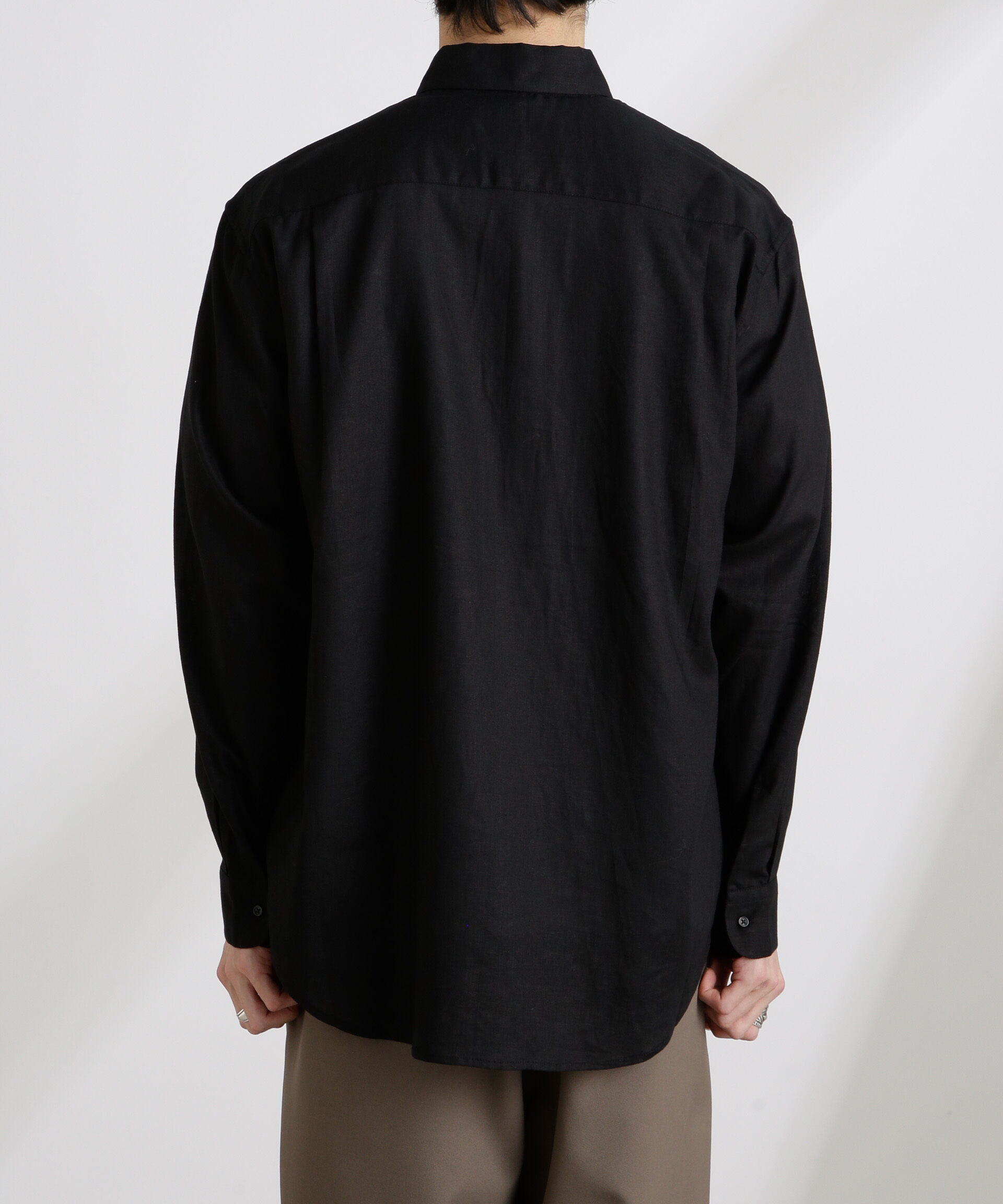 nano･universe「アンチスメルリネン レギュラーカラーシャツ 長袖」|シャツ・ブラウス|