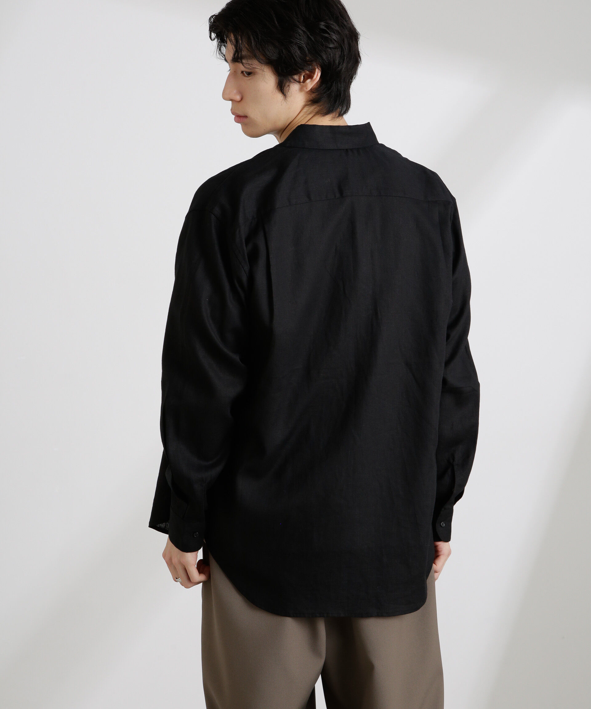 nano･universe「アンチスメルリネン レギュラーカラーシャツ 長袖」|シャツ・ブラウス|