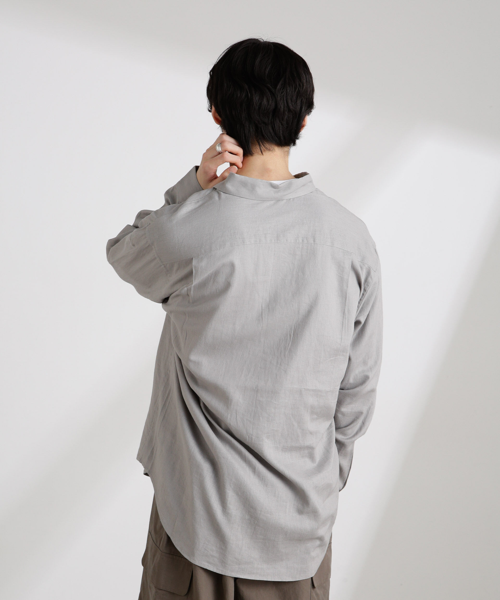 nano･universe「アンチスメルリネン レギュラーカラーシャツ 長袖」|シャツ・ブラウス|
