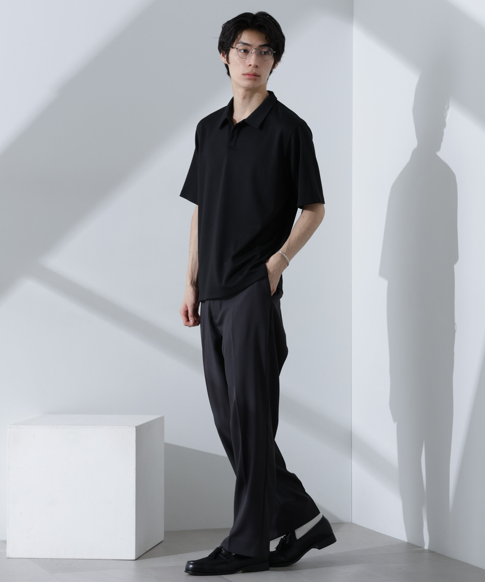 nano･universe「Pe/Ry鹿の子ポロシャツ 半袖」|Tシャツ・カットソー|