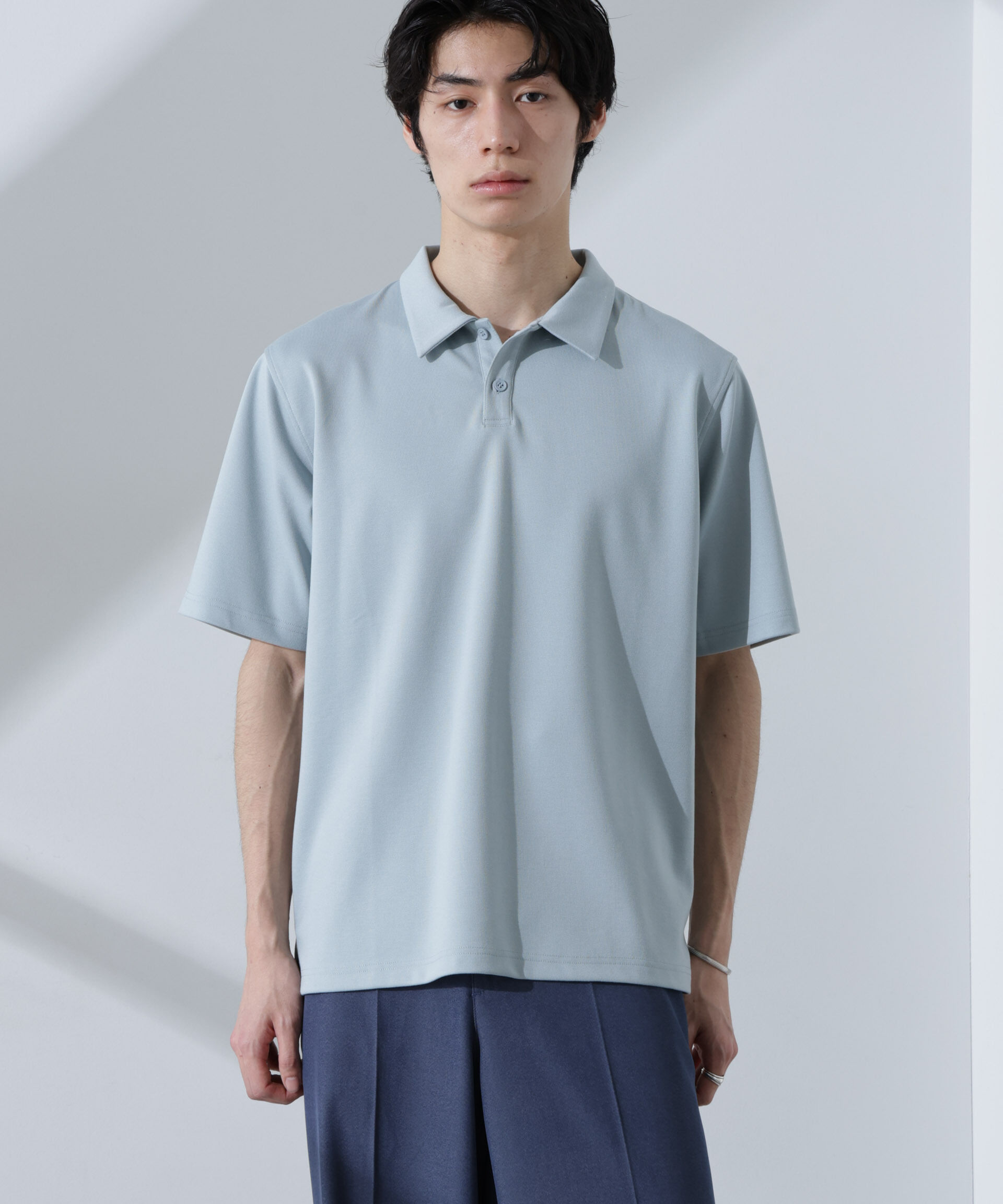 nano･universe「Pe/Ry鹿の子ポロシャツ 半袖」|Tシャツ・カットソー|