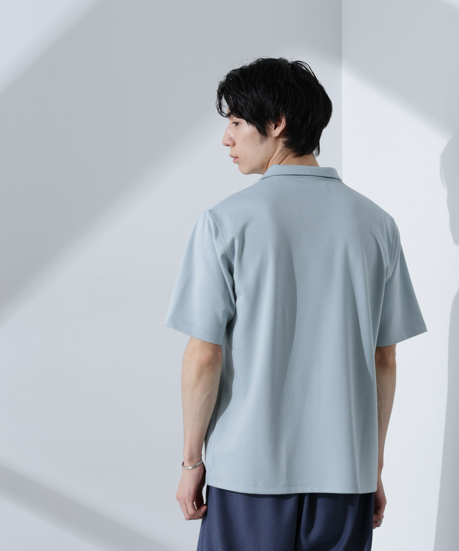 nano･universe「Pe/Ry鹿の子ポロシャツ 半袖」|Tシャツ・カットソー|