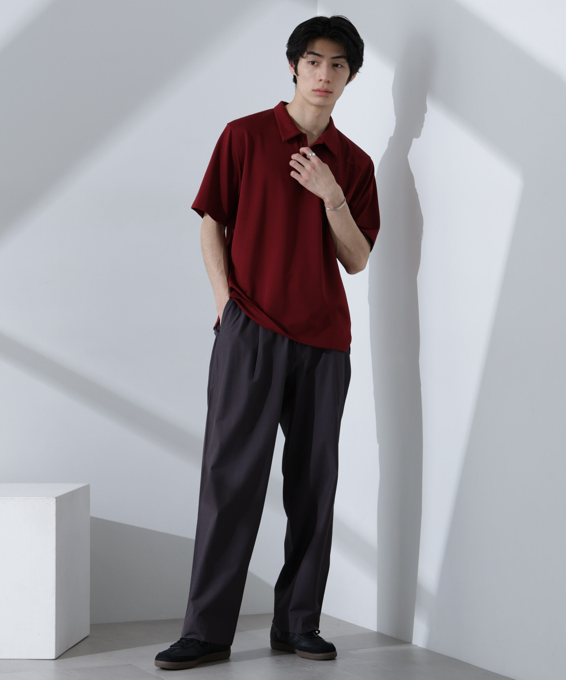 nano･universe「Pe/Ry鹿の子ポロシャツ 半袖」|Tシャツ・カットソー|