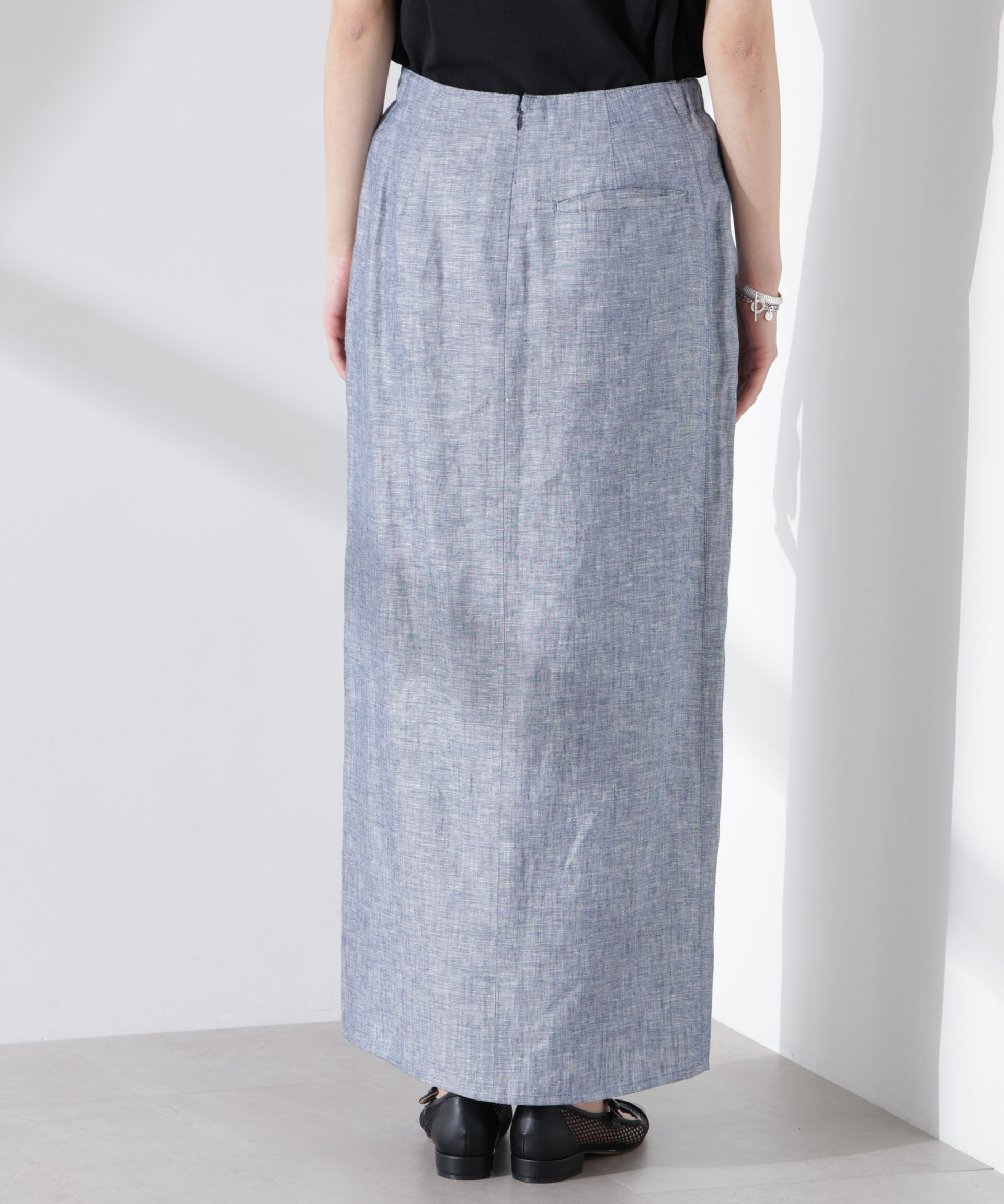 nano･universe「ヨーロピアンフラックス サイド切替Iラインスカート（セットアップ可）」|スカート|