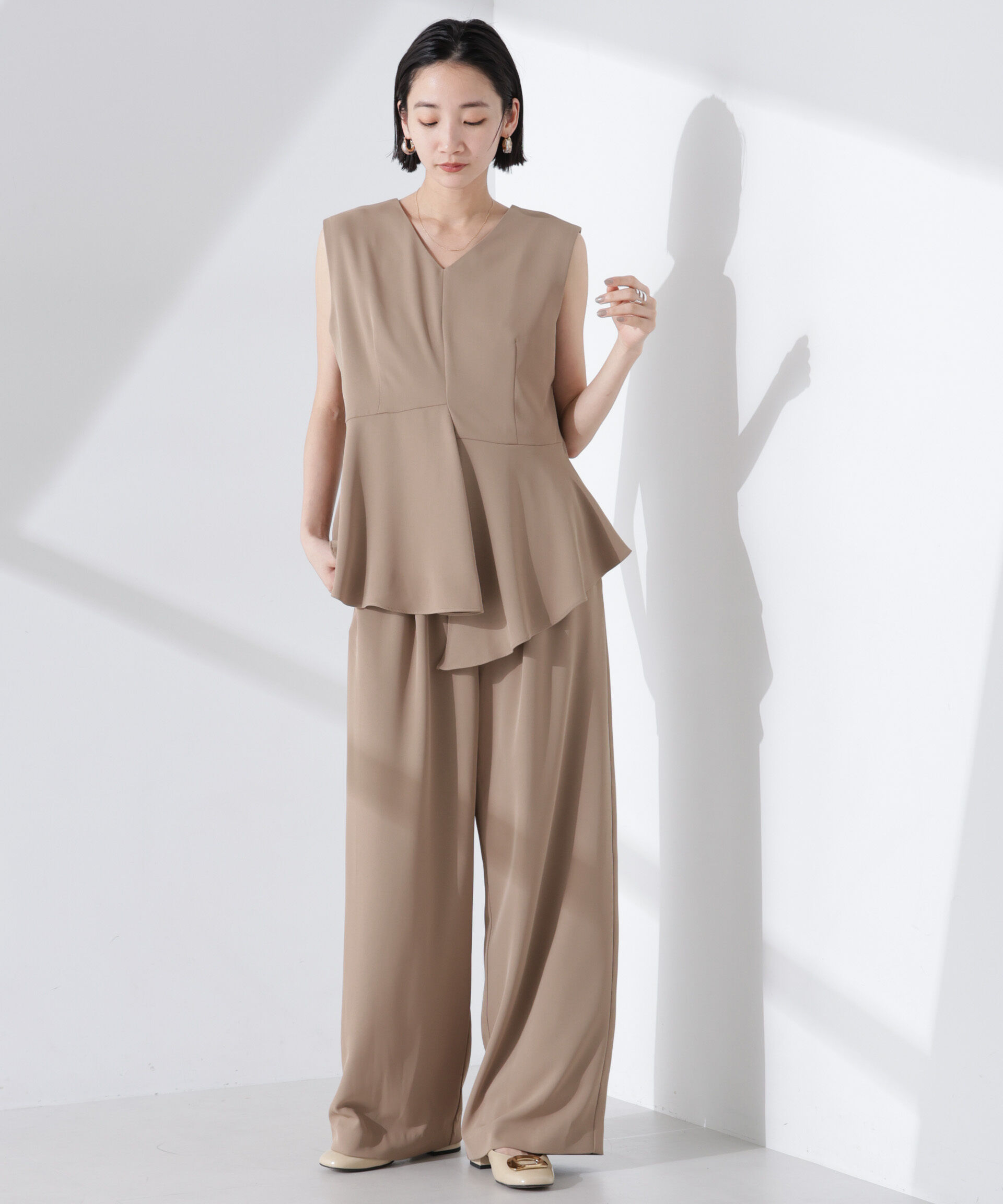 nano･universe「troisieme chaco/ダブルクロス 2WAYセットアップパンツ」|スーツ|