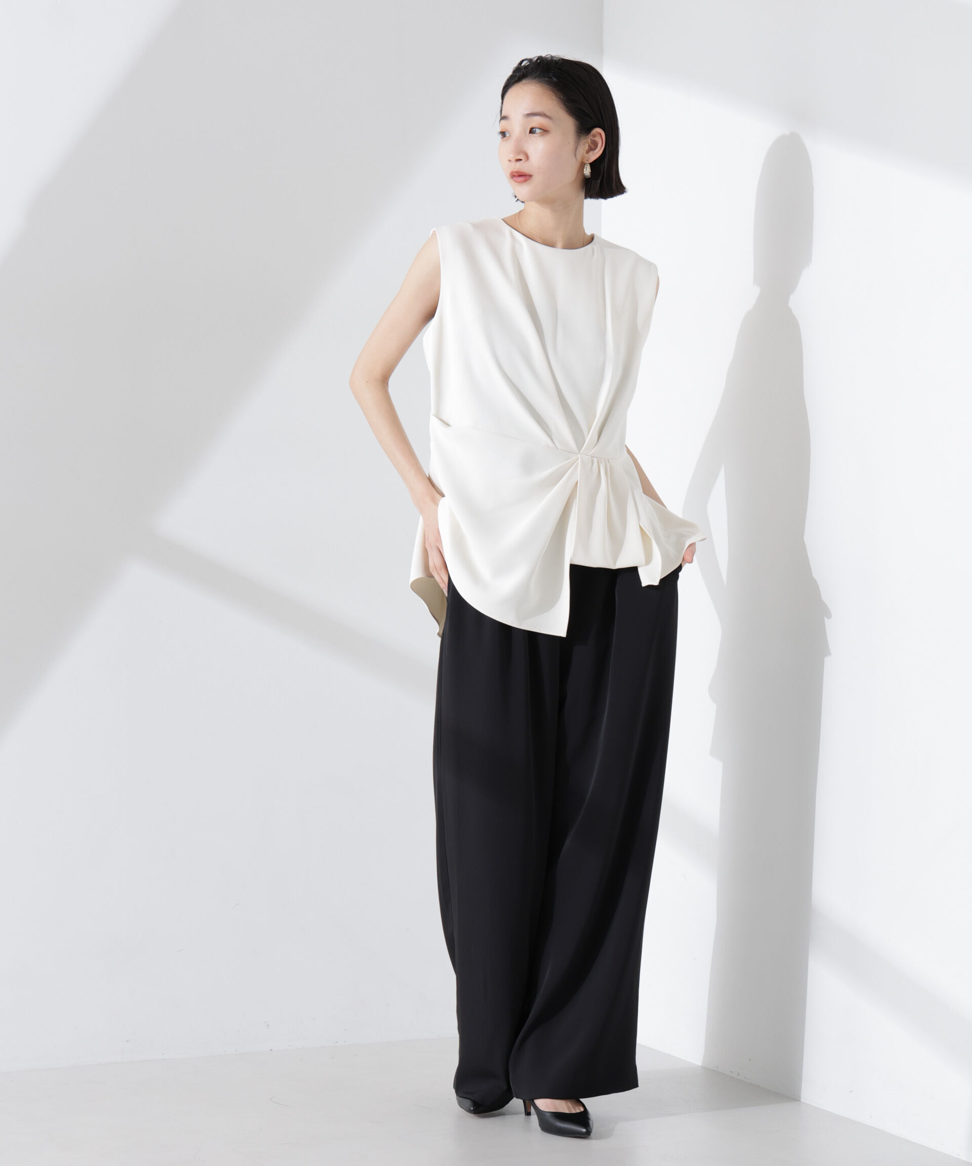 nano･universe「troisieme chaco/ダブルクロス 2WAYセットアップパンツ」|スーツ|