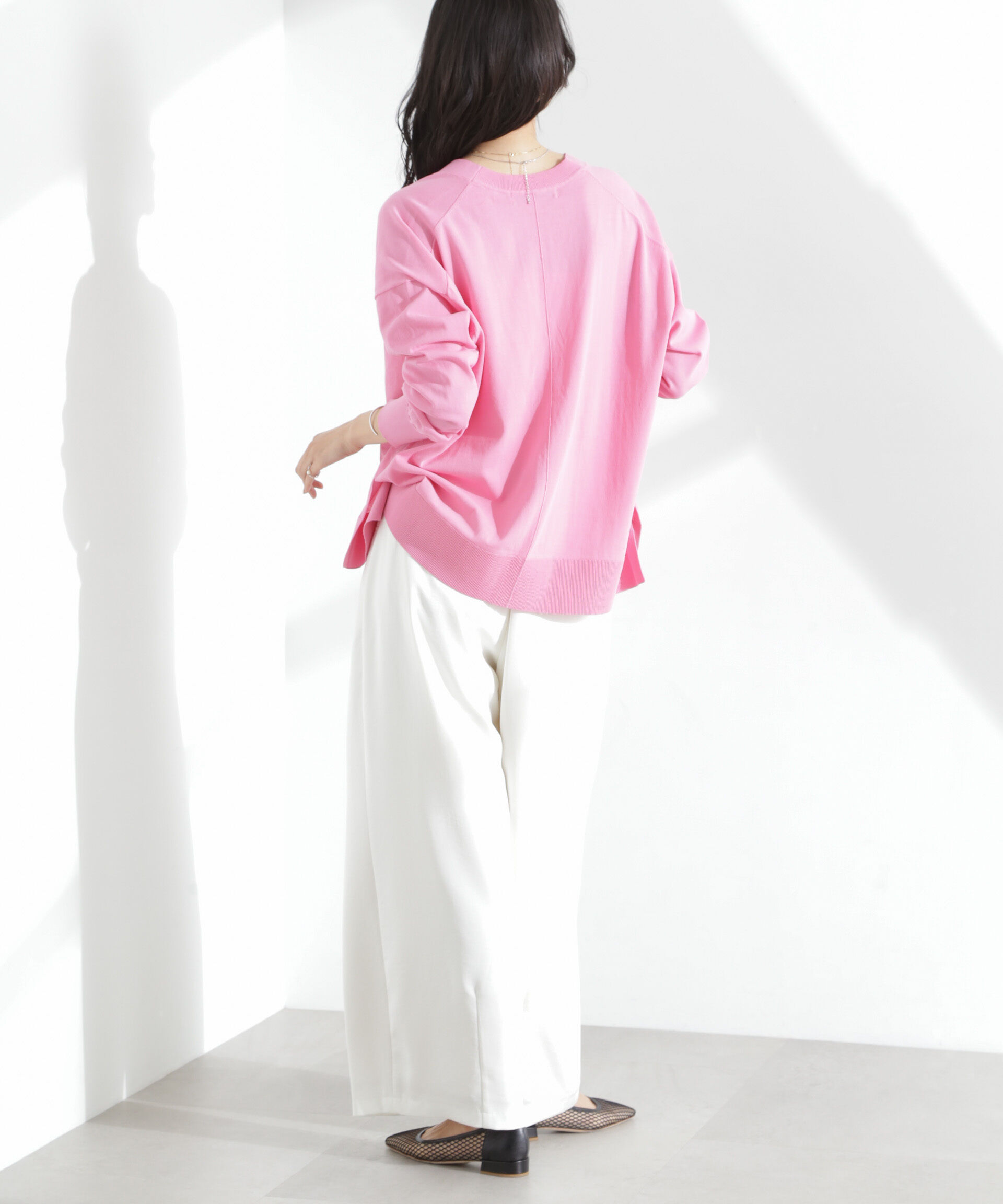 nano･universe「TEKNICO GIZAコットンオーバーカーディガン」|ニット・セーター|