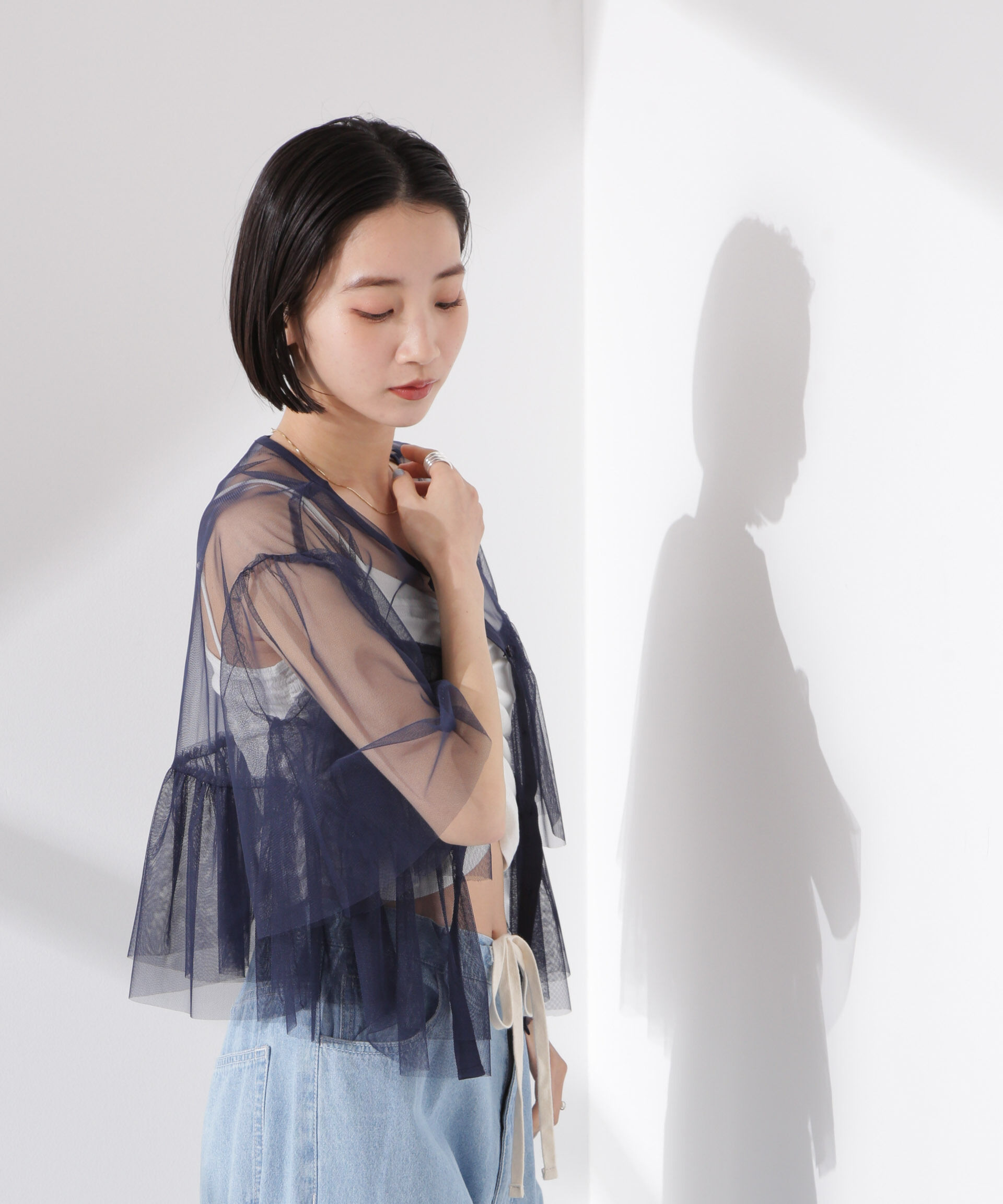 nano･universe「チュールティアードブラウス」|シャツ・ブラウス|