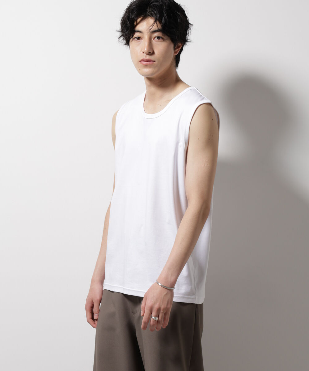 nano･universe「シルケットスムースノースリブプルオーバー」|Tシャツ・カットソー|ホワイト