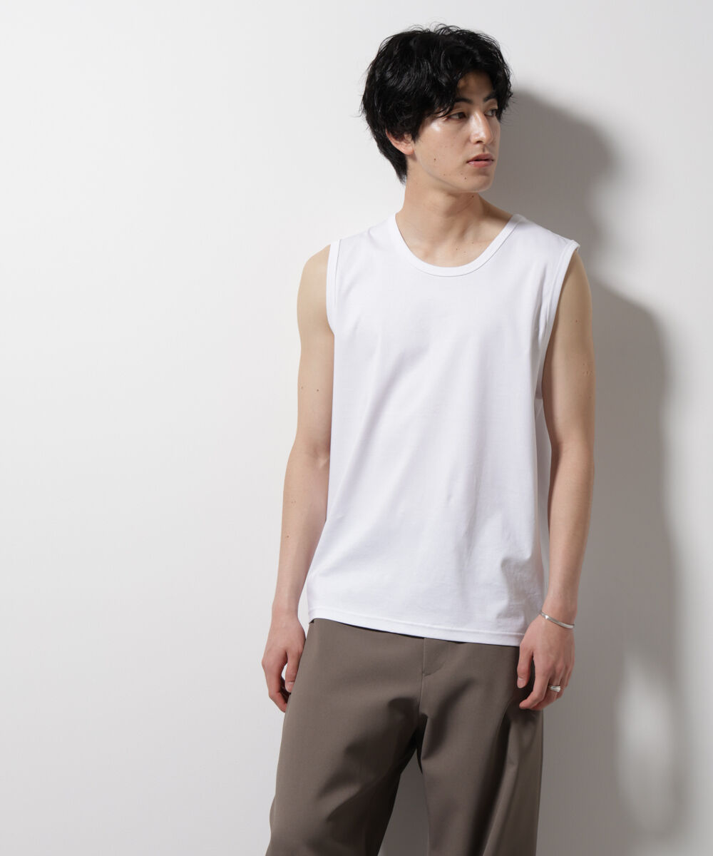 nano･universe「シルケットスムースノースリブプルオーバー」|Tシャツ・カットソー|