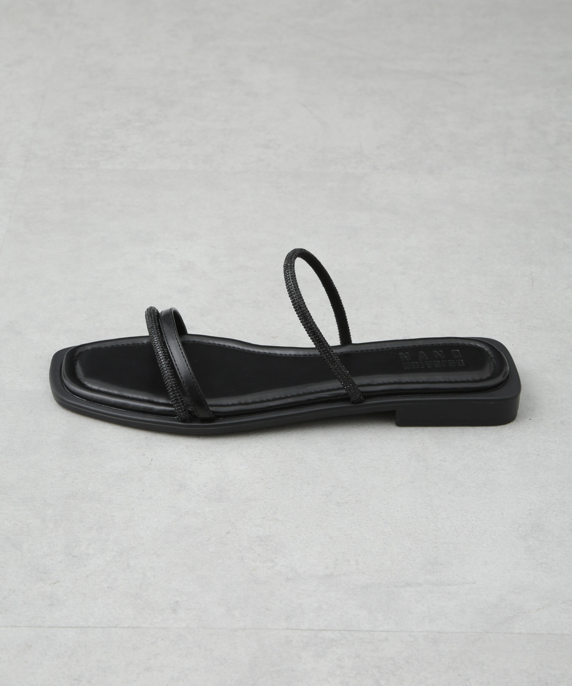 nano･universe「ラインストーン細ストラップサンダル」|サンダル|