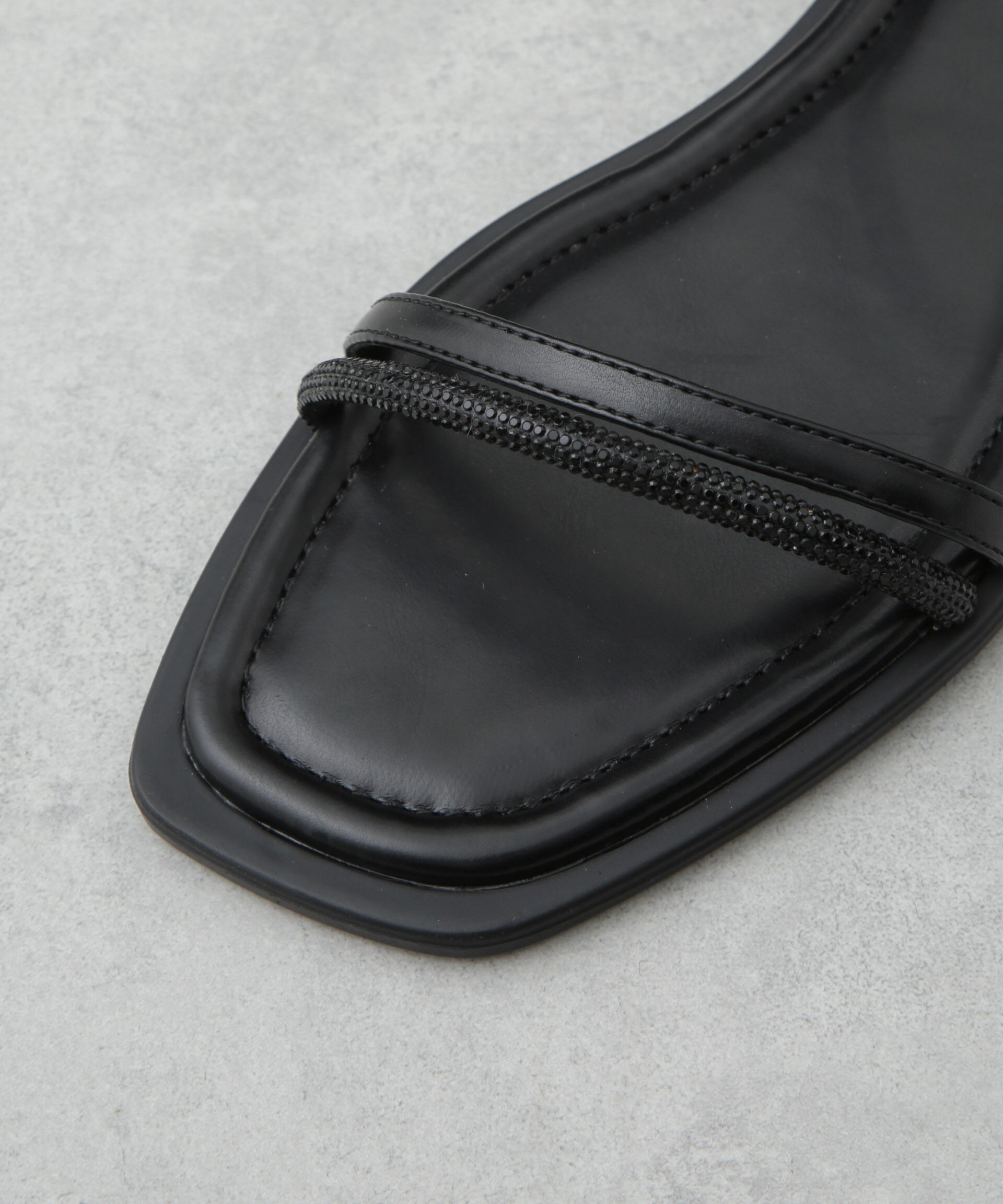 nano･universe「ラインストーン細ストラップサンダル」|サンダル|