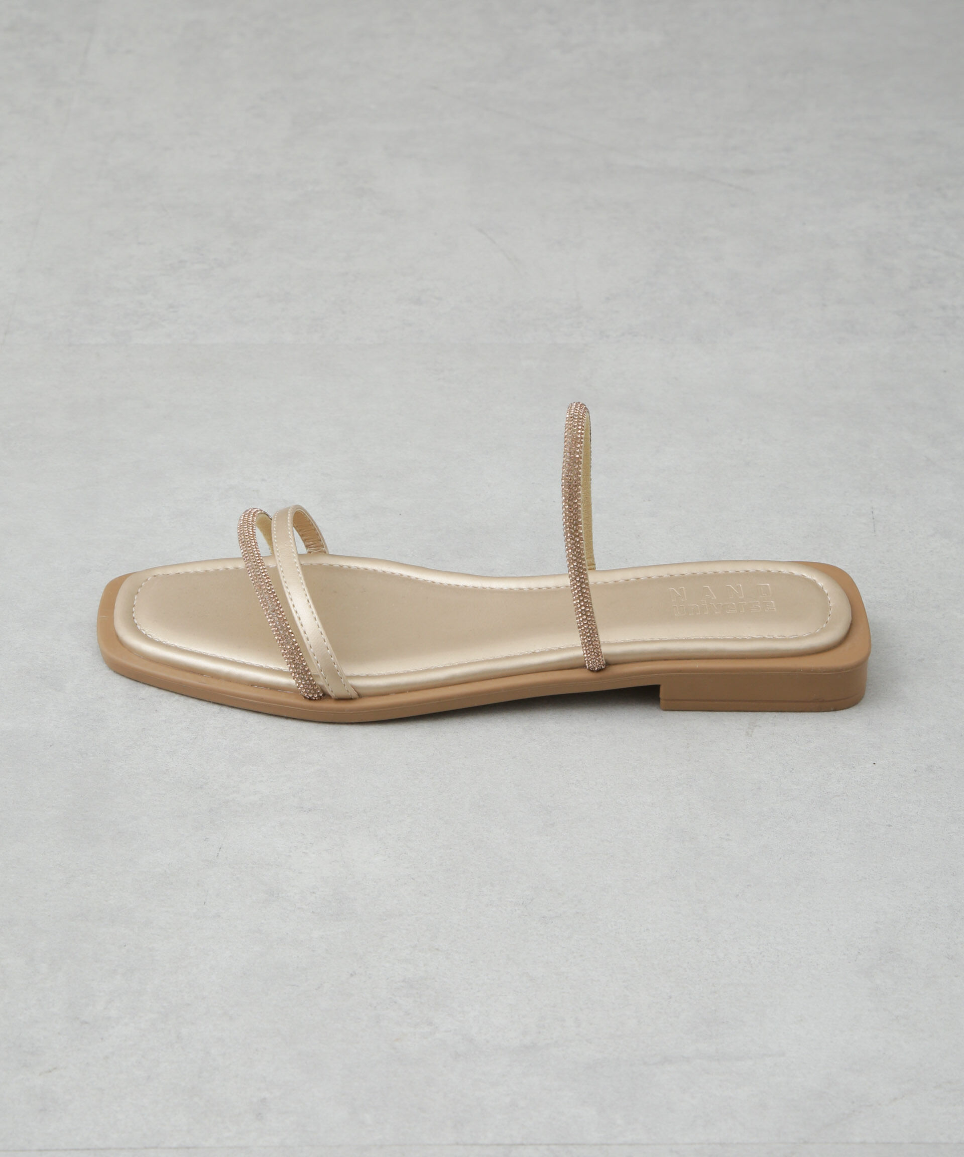 nano･universe「ラインストーン細ストラップサンダル」|サンダル|