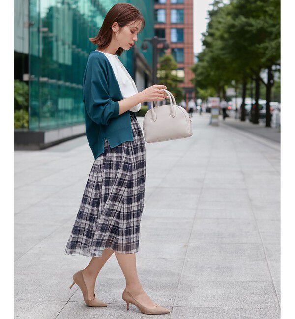 組曲「【WEB限定カラーあり】ツイードチェックチュールプリント スカート」|スカート|