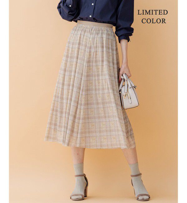 組曲「【WEB限定カラーあり】ツイードチェックチュールプリント スカート」|スカート|