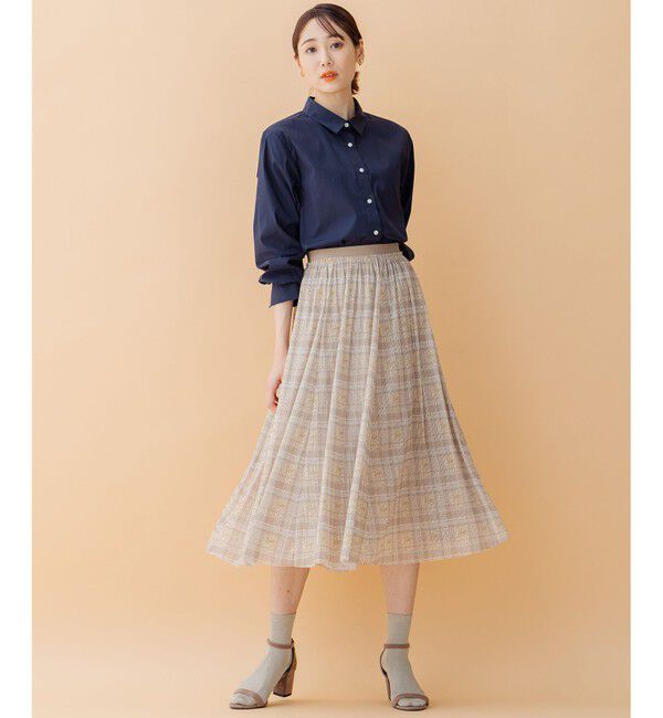 組曲「【WEB限定カラーあり】ツイードチェックチュールプリント スカート」|スカート|
